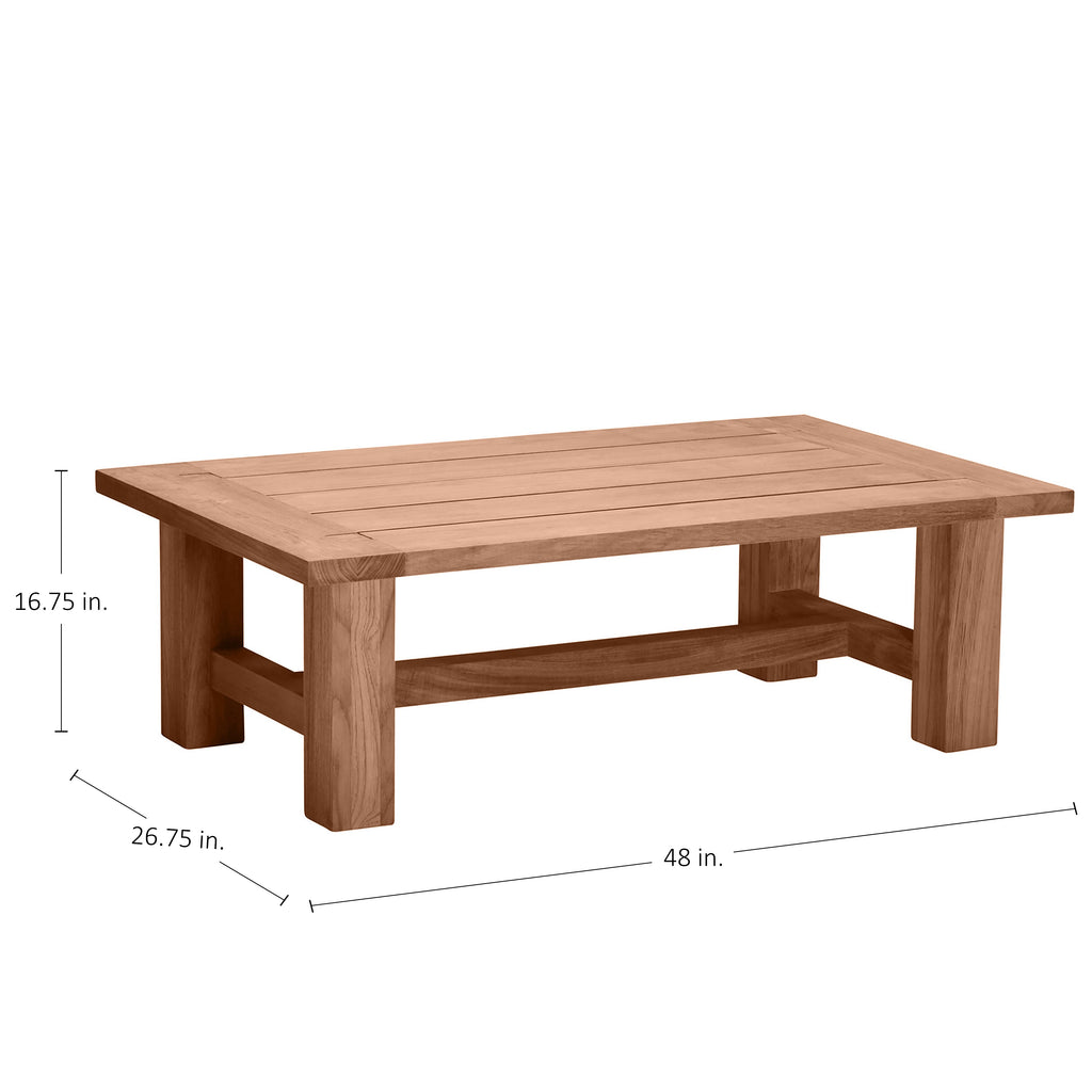 Croquet Rectangle Outdoor Slatted Coffee Table