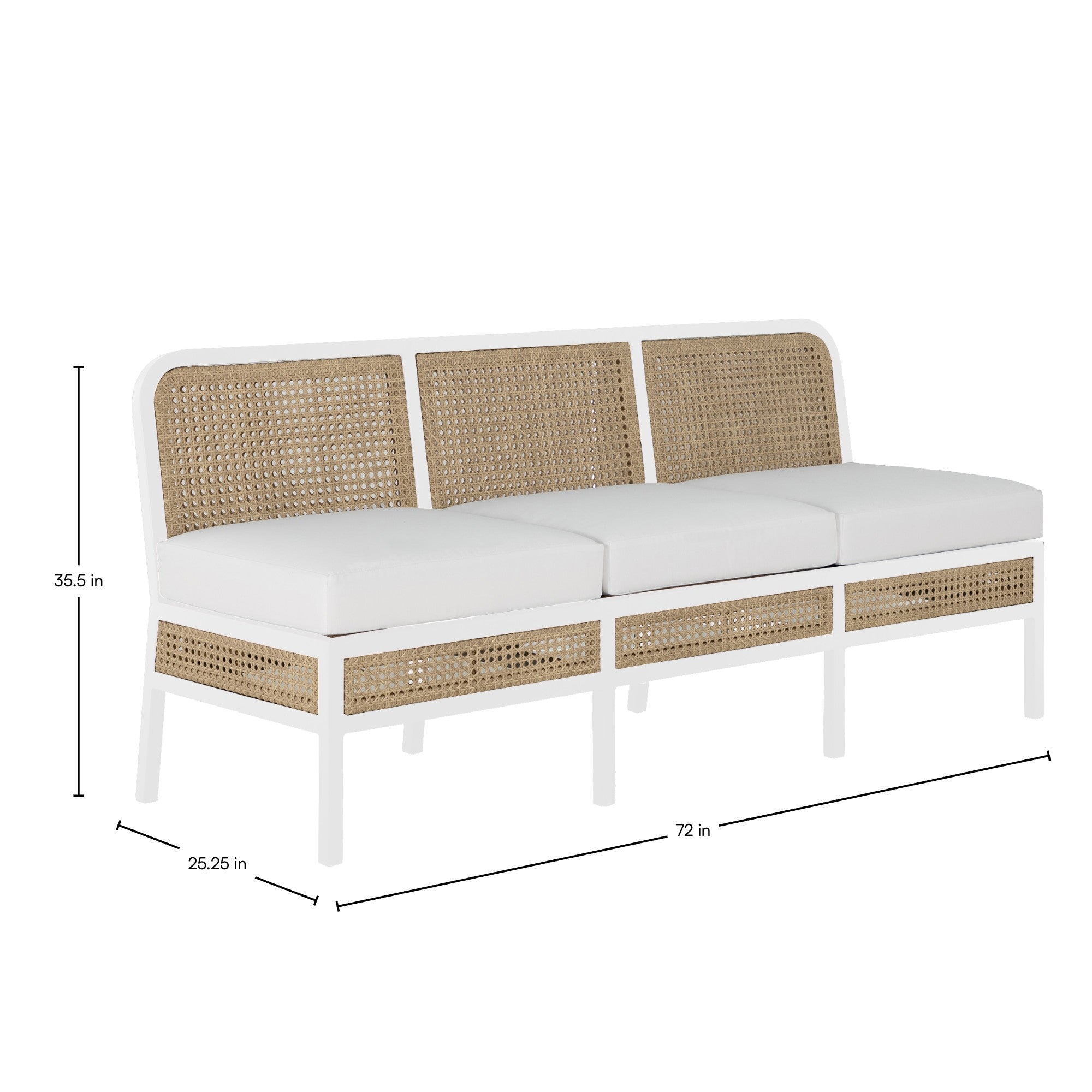 Havana Resin Wicker Outdoor Banquette