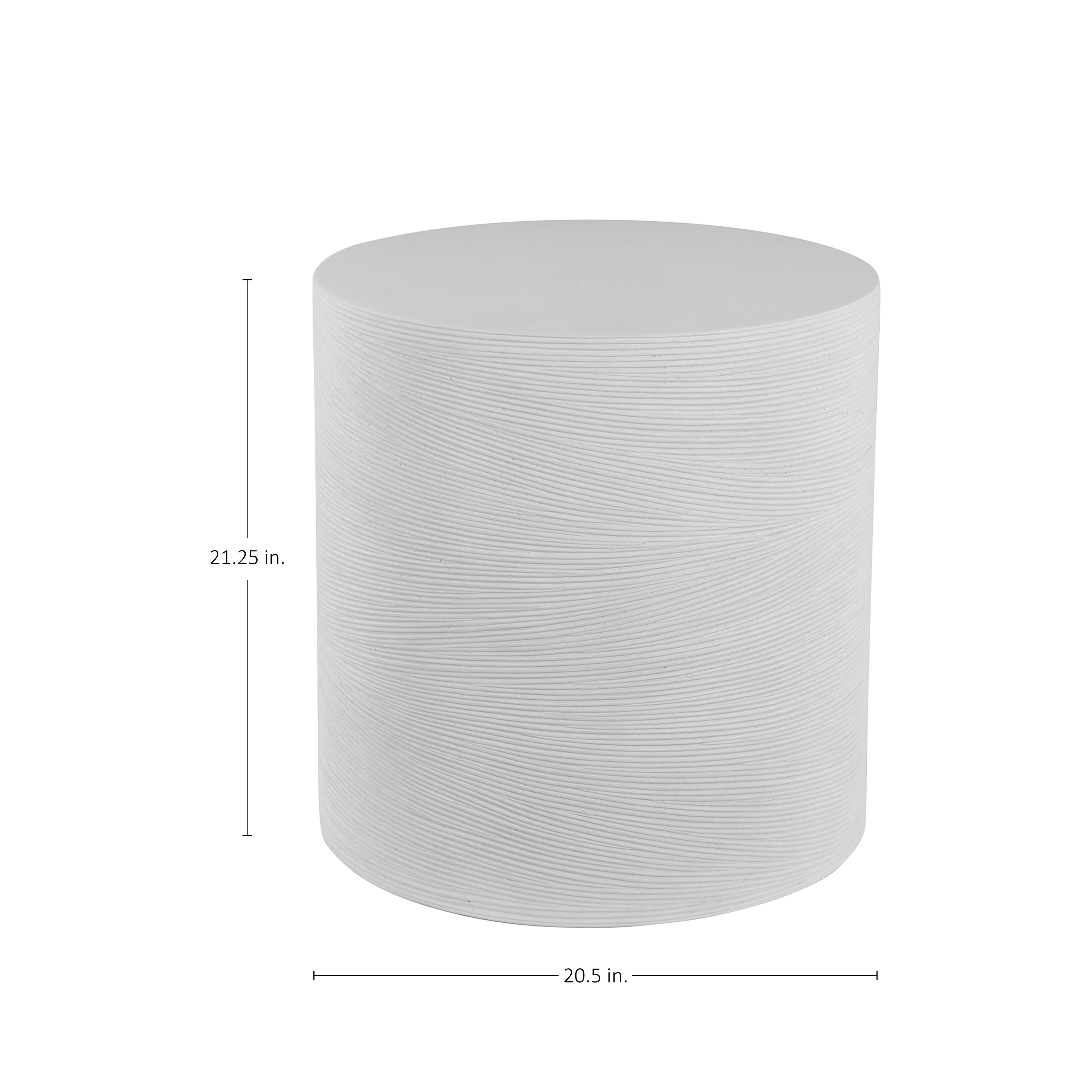 Caraway 20.5" Round Outdoor Pedestal Side Table