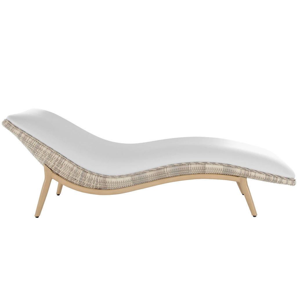 Palma Wicker Outdoor Armless Chaise Lounge