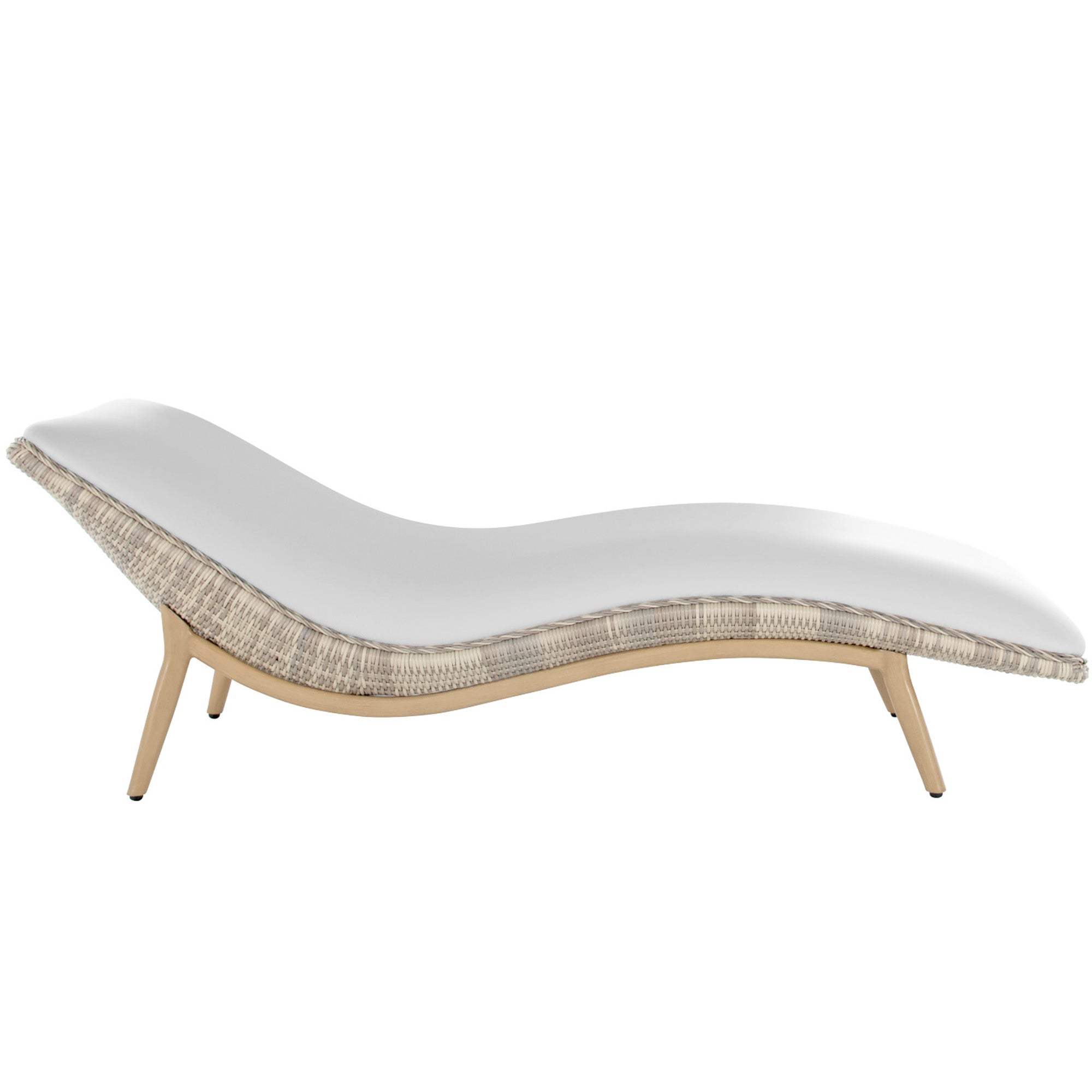 Palma Wicker Outdoor Armless Chaise Lounge
