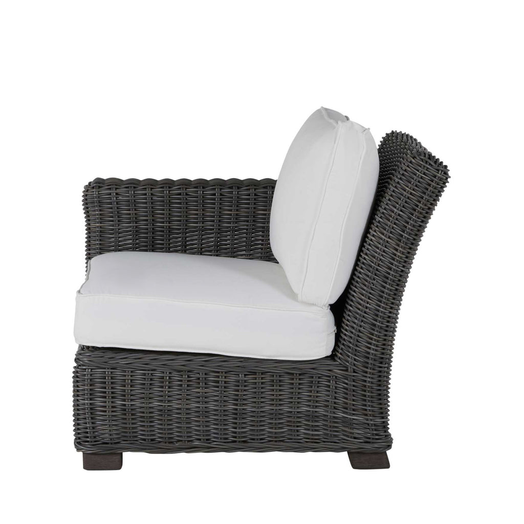 Rustic Resin Wicker Outdoor LAF Sectional Sofa
