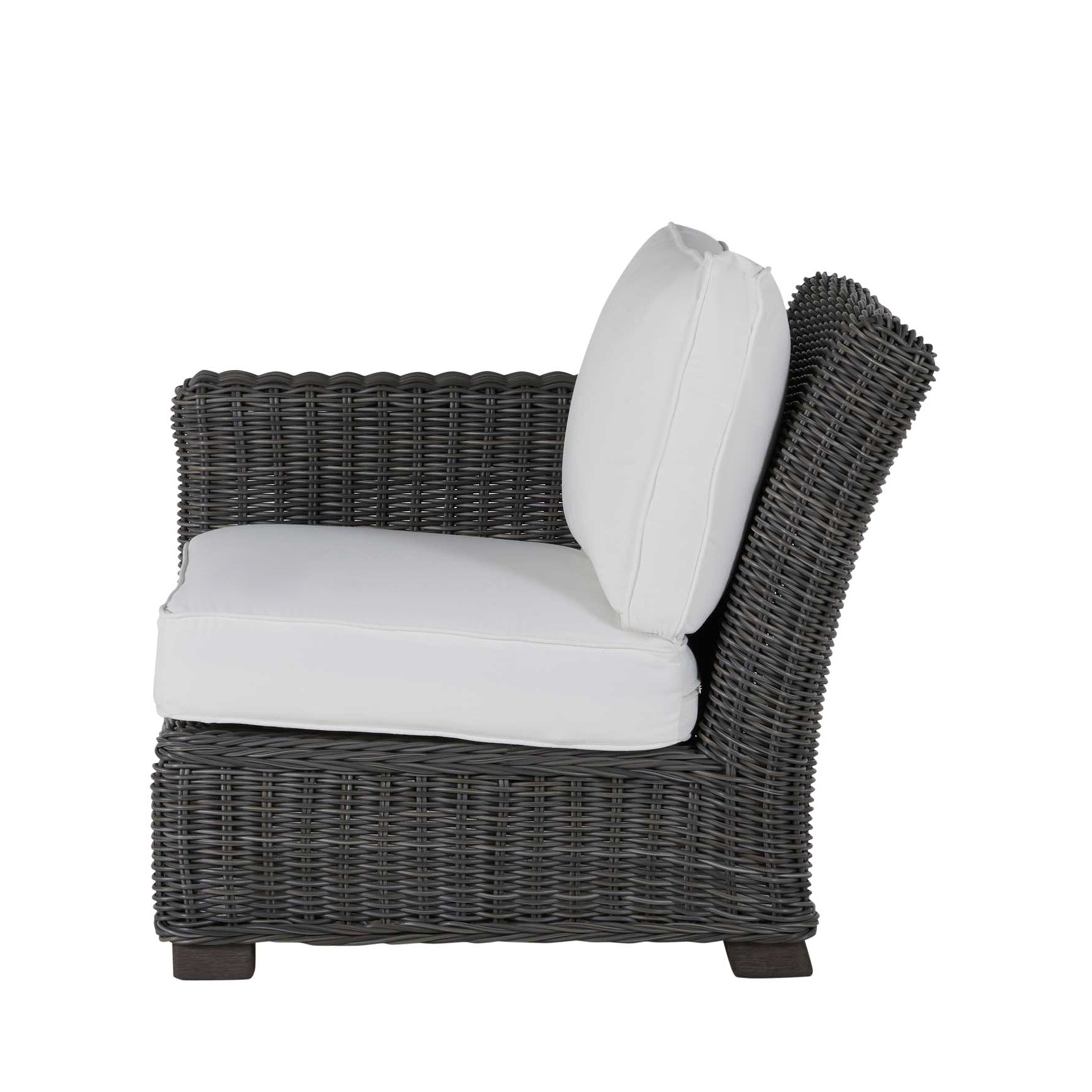 Rustic Resin Wicker Outdoor LAF Sectional Sofa