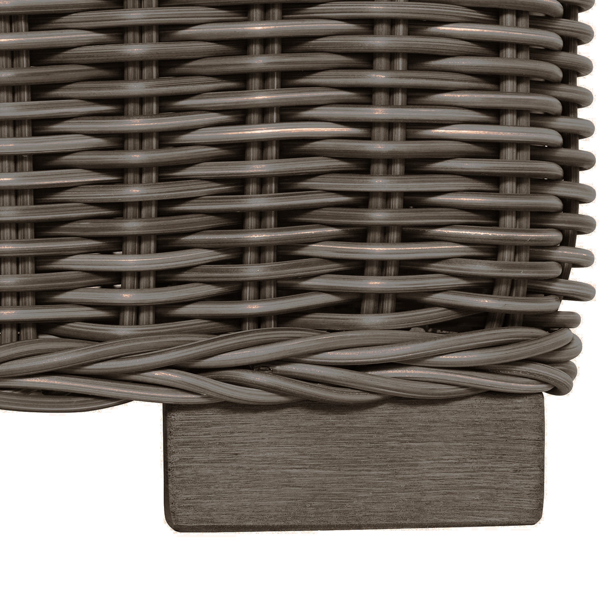 Rustic N-Dura Resin Wicker Outdoor Woven Ottoman