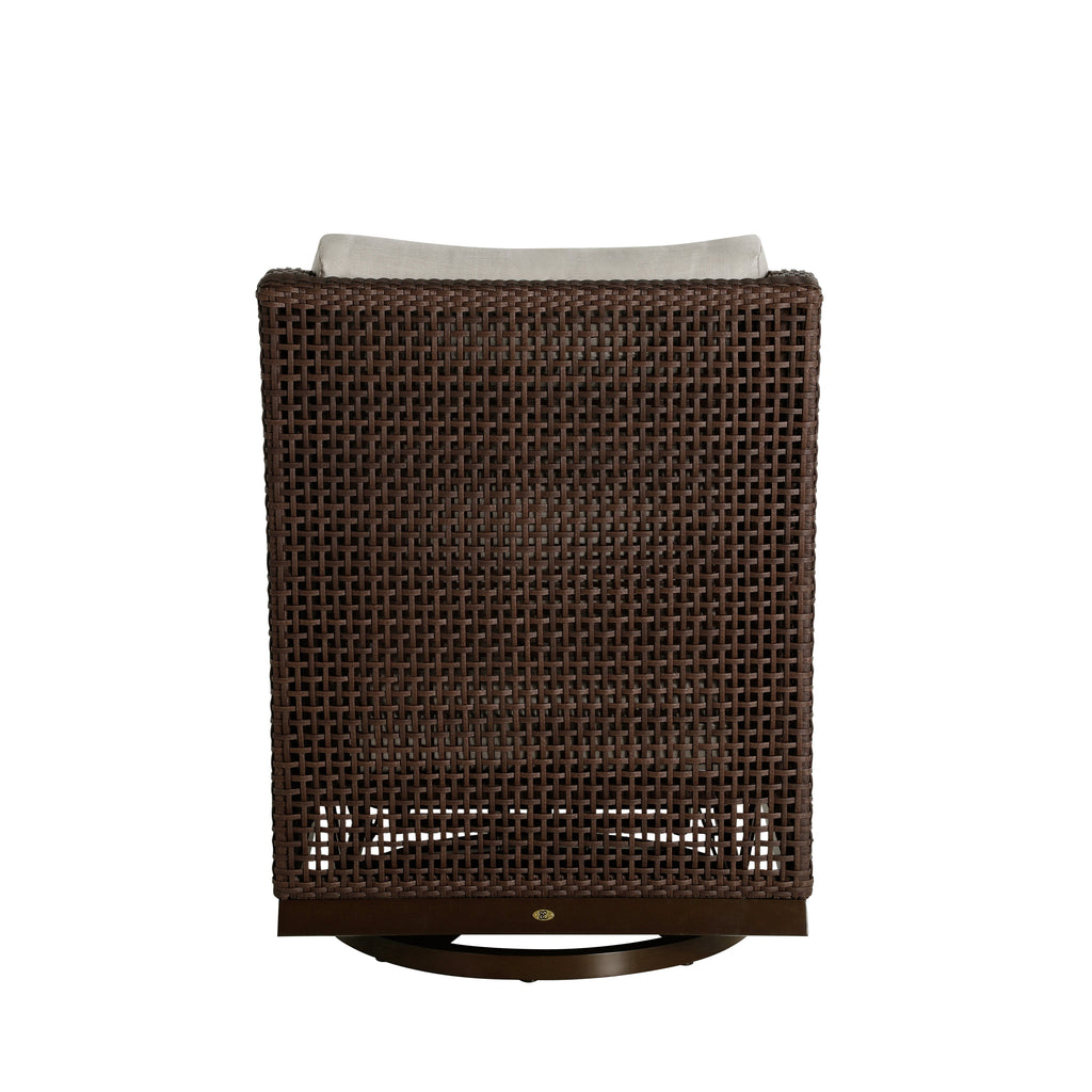 Peninsula Wicker Outdoor Swivel Glide Chair