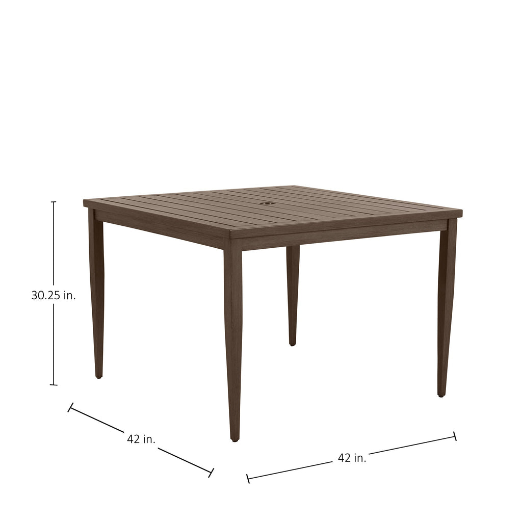 Brookings Aluminum 42" Square Outdoor Dining Table