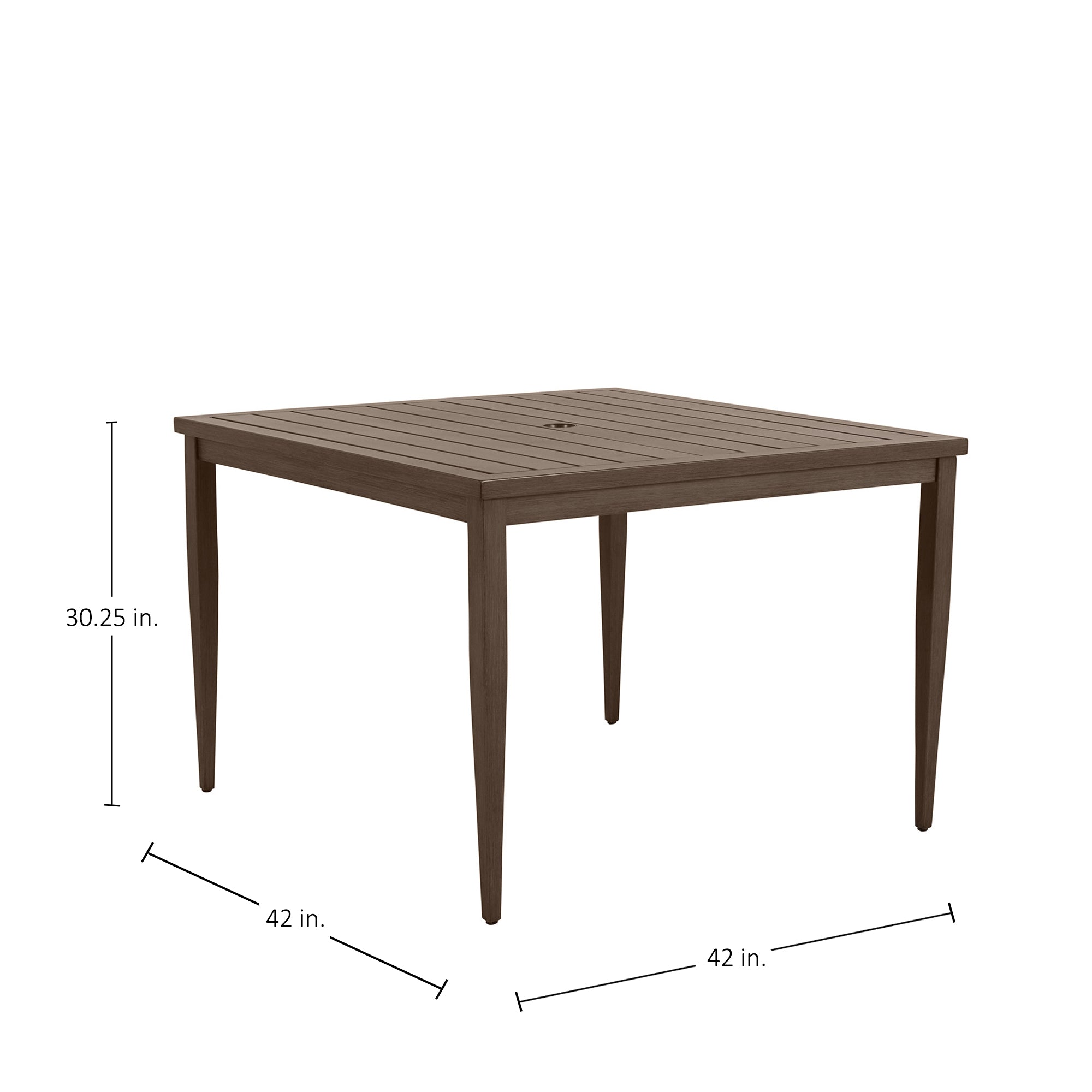 Brookings Aluminum 42" Square Outdoor Dining Table