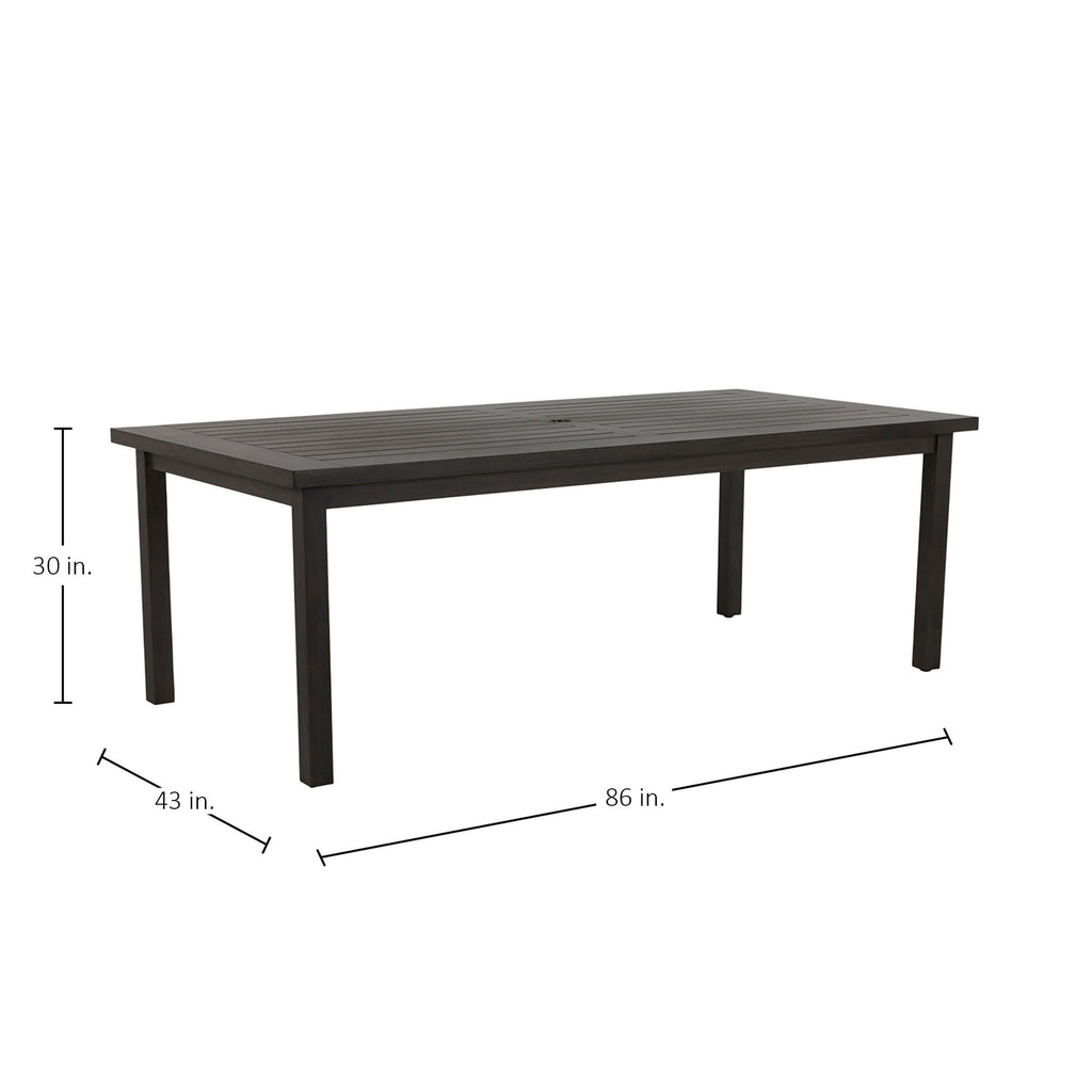 Club Rectangle Outdoor Slatted Dining Table
