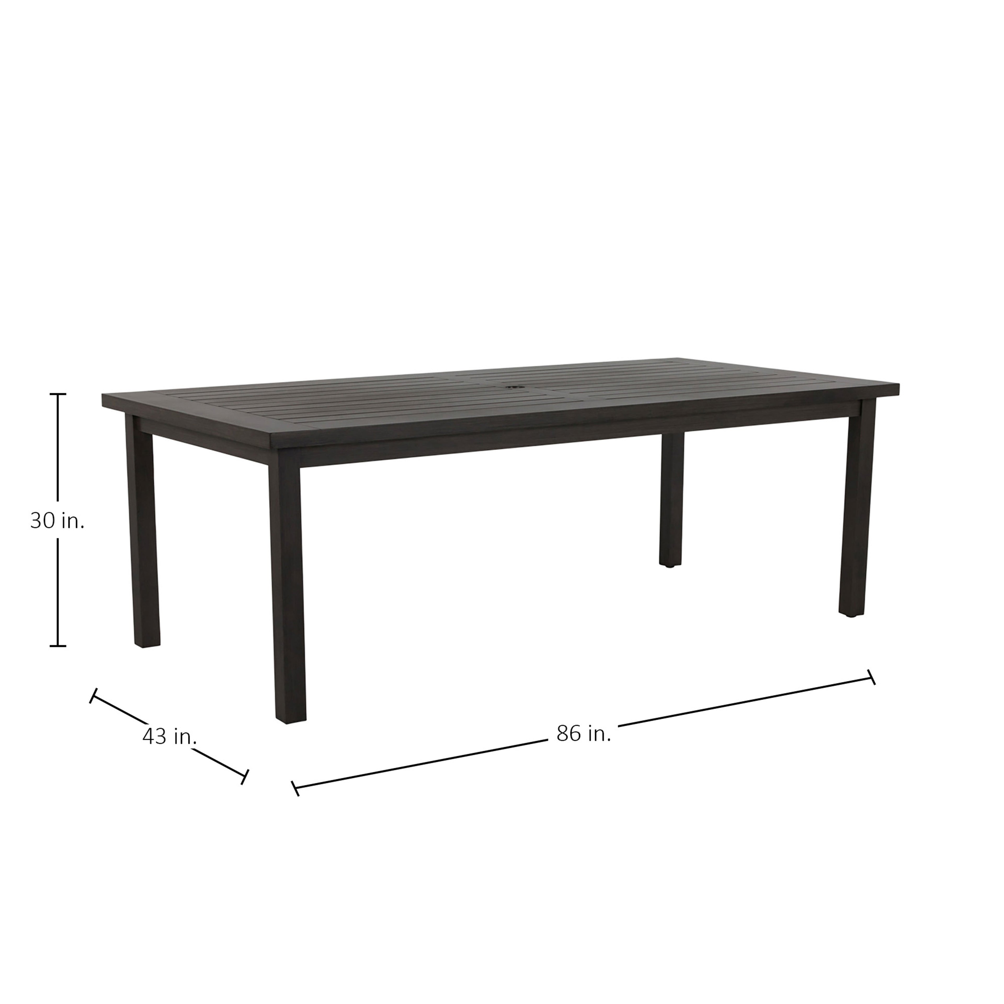 Club Rectangle Outdoor Slatted Dining Table
