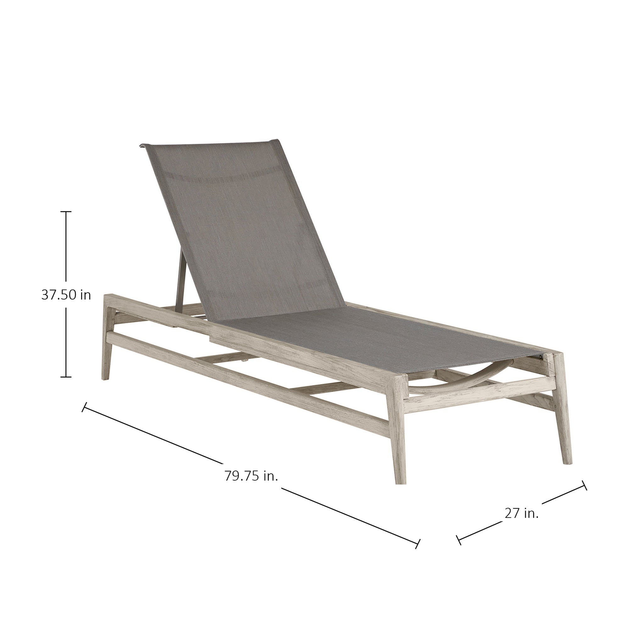 Coast Teak Outdoor Armless Chaise Lounge