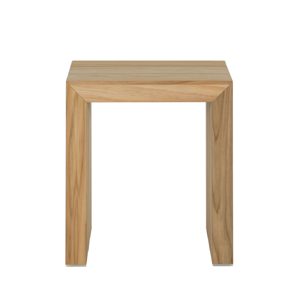 Messina Teak Square Outdoor Waterfall Side Table