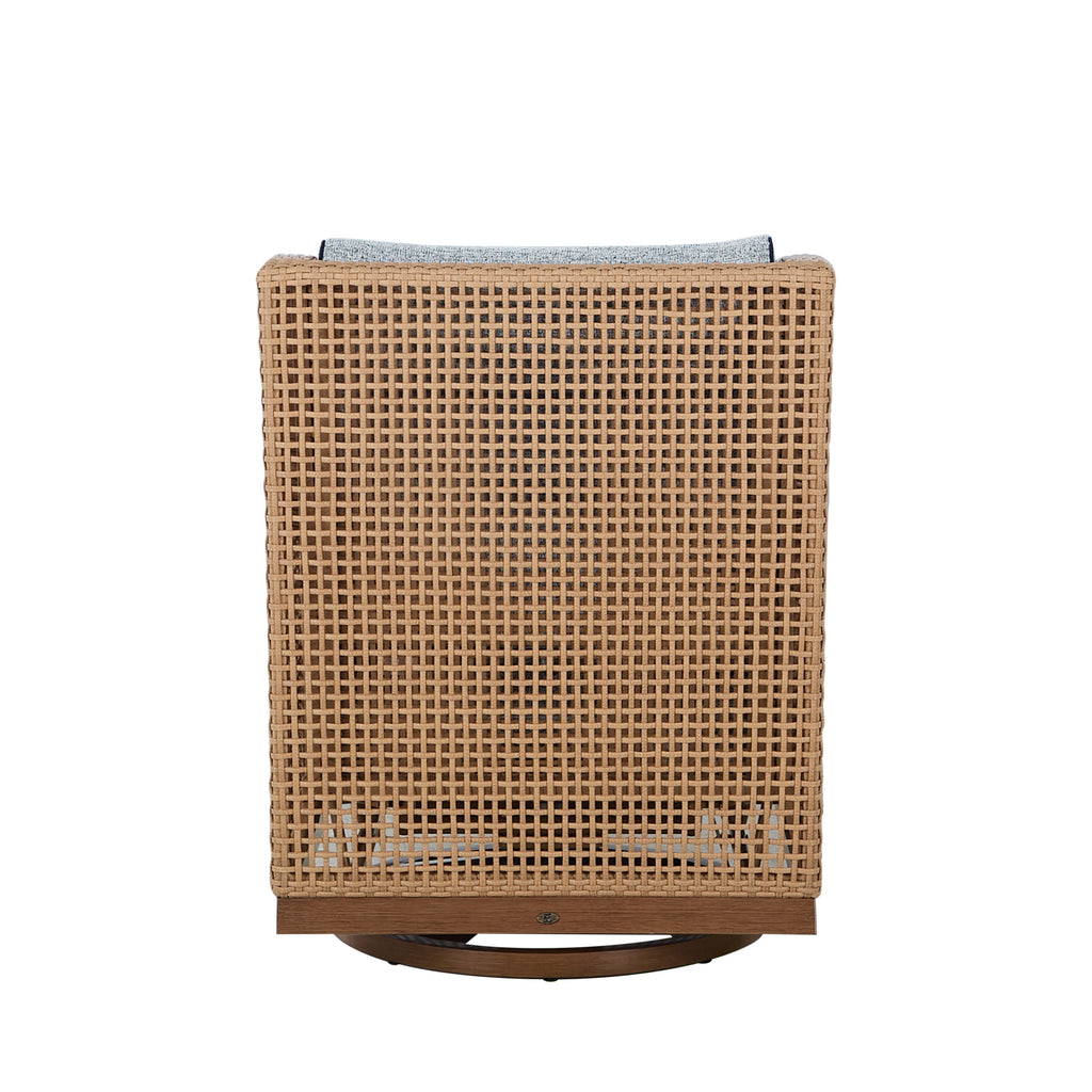 Peninsula Wicker Outdoor Swivel Glide Chair