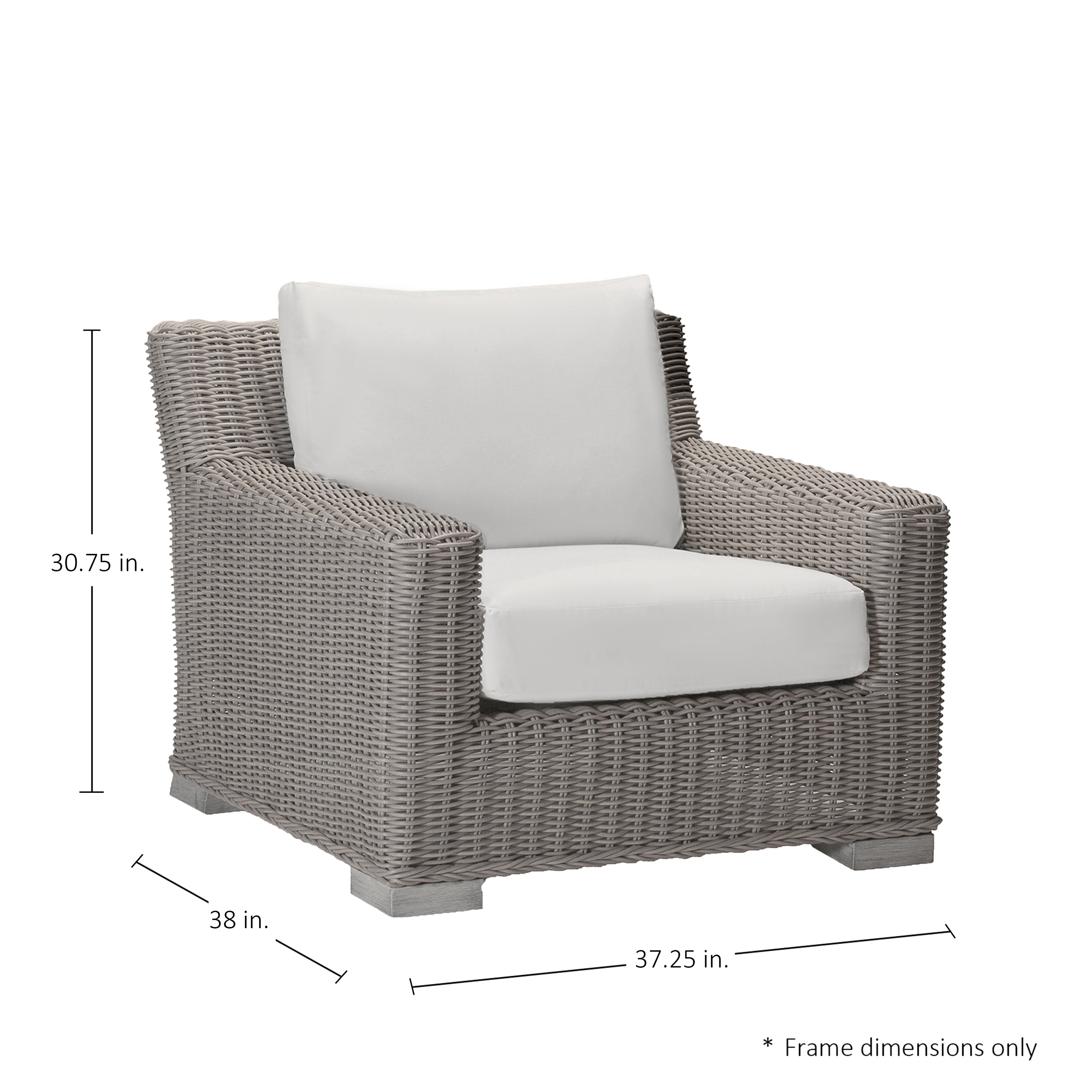 Rustic Woven Resin Wicker Outdoor Lounge Chair