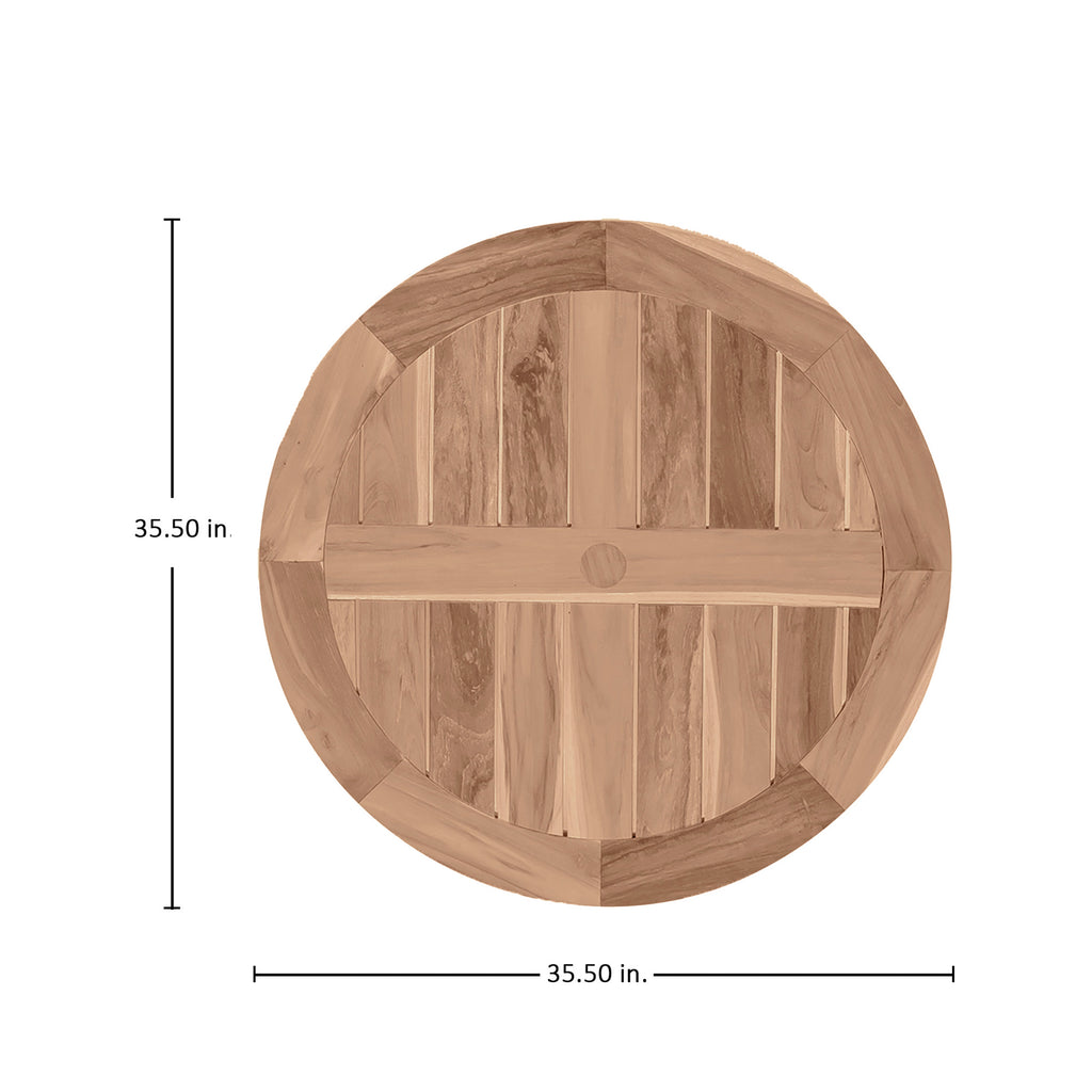 Club Teak 35.5" Round Outdoor Table Top