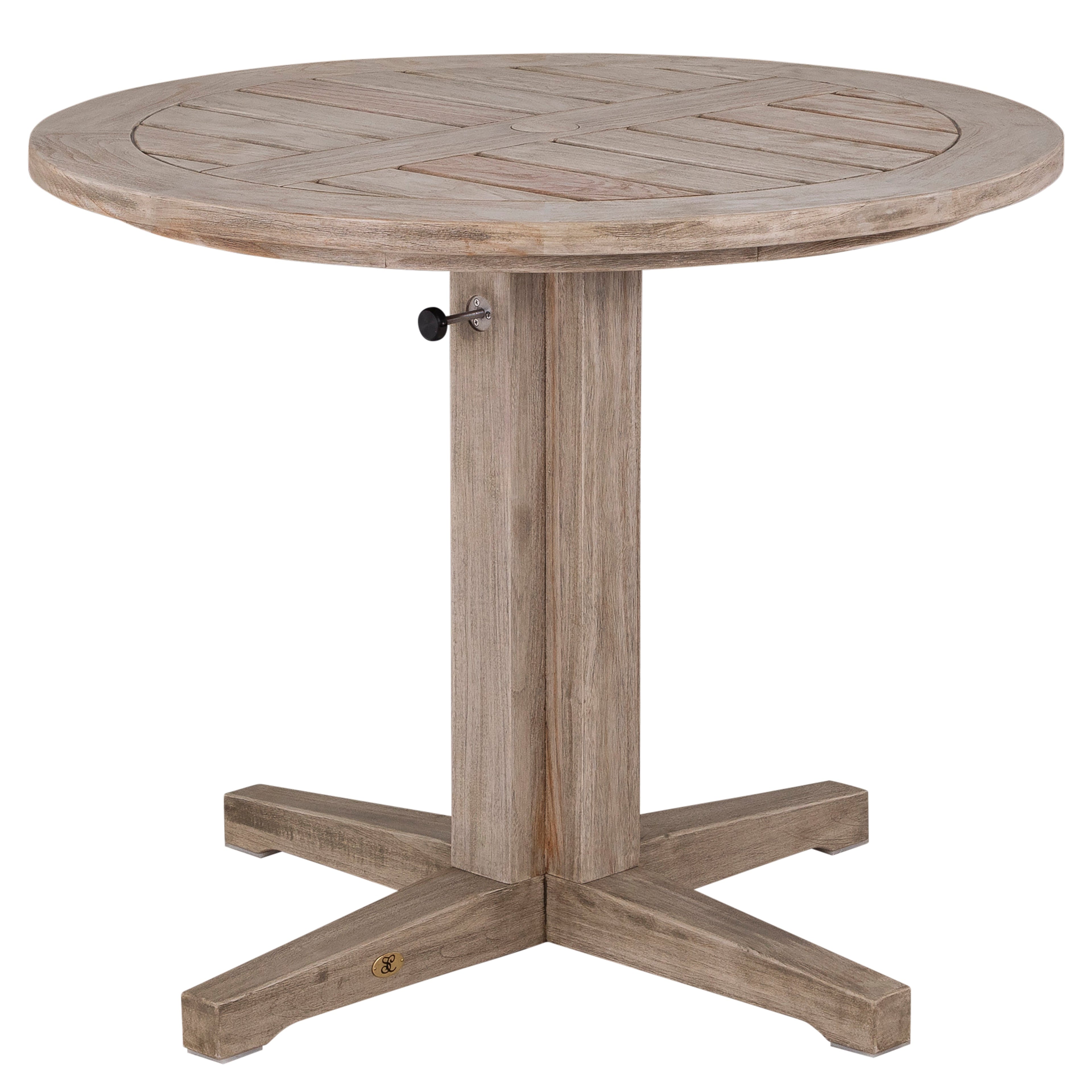 Club Teak Outdoor Dining Pedestal Base