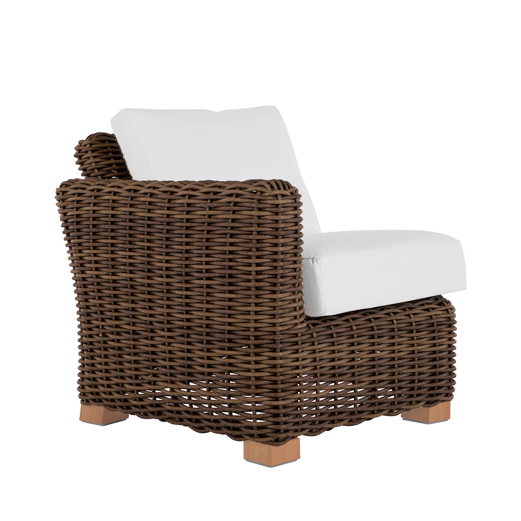 Montauk Wicker Left Arm Facing Sectional Chair