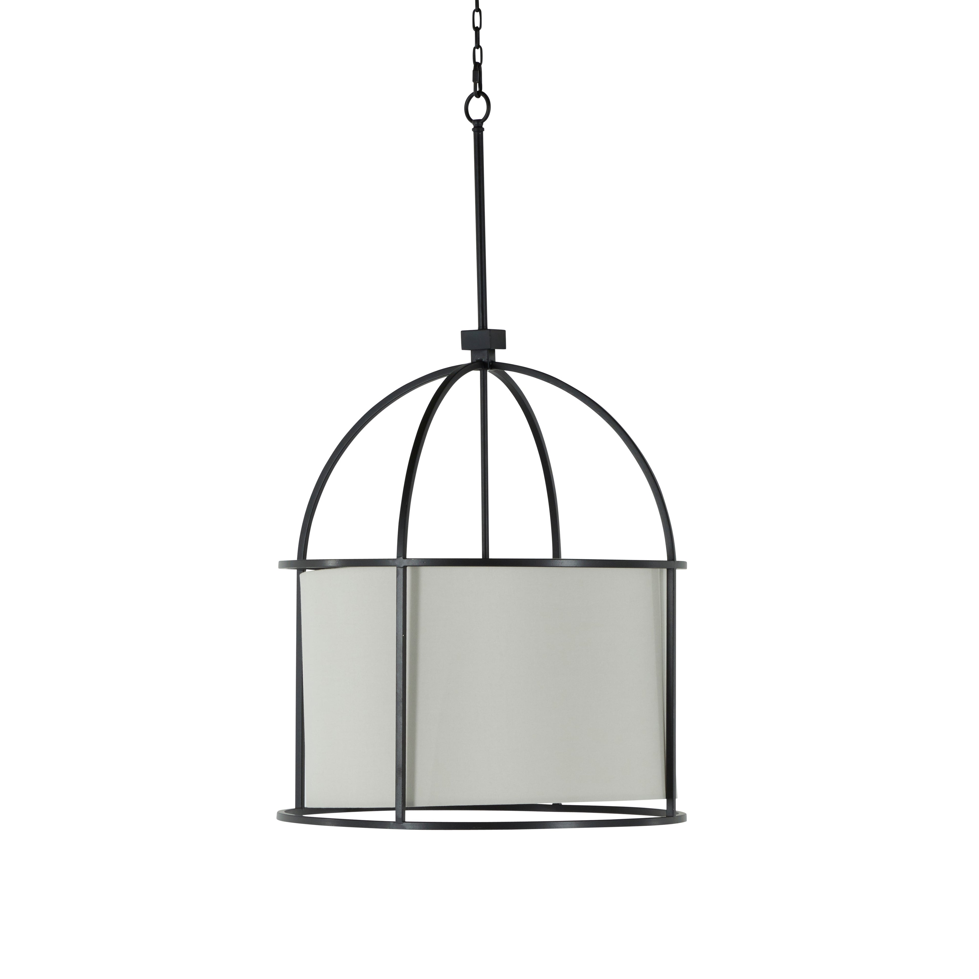 Marlon Stainless Steel 24.75" Drum Chandelier