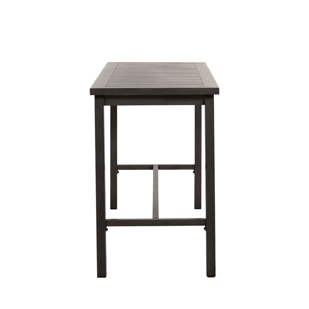 Club Aluminum 67"x 28" Rectangle Outdoor Bar Table