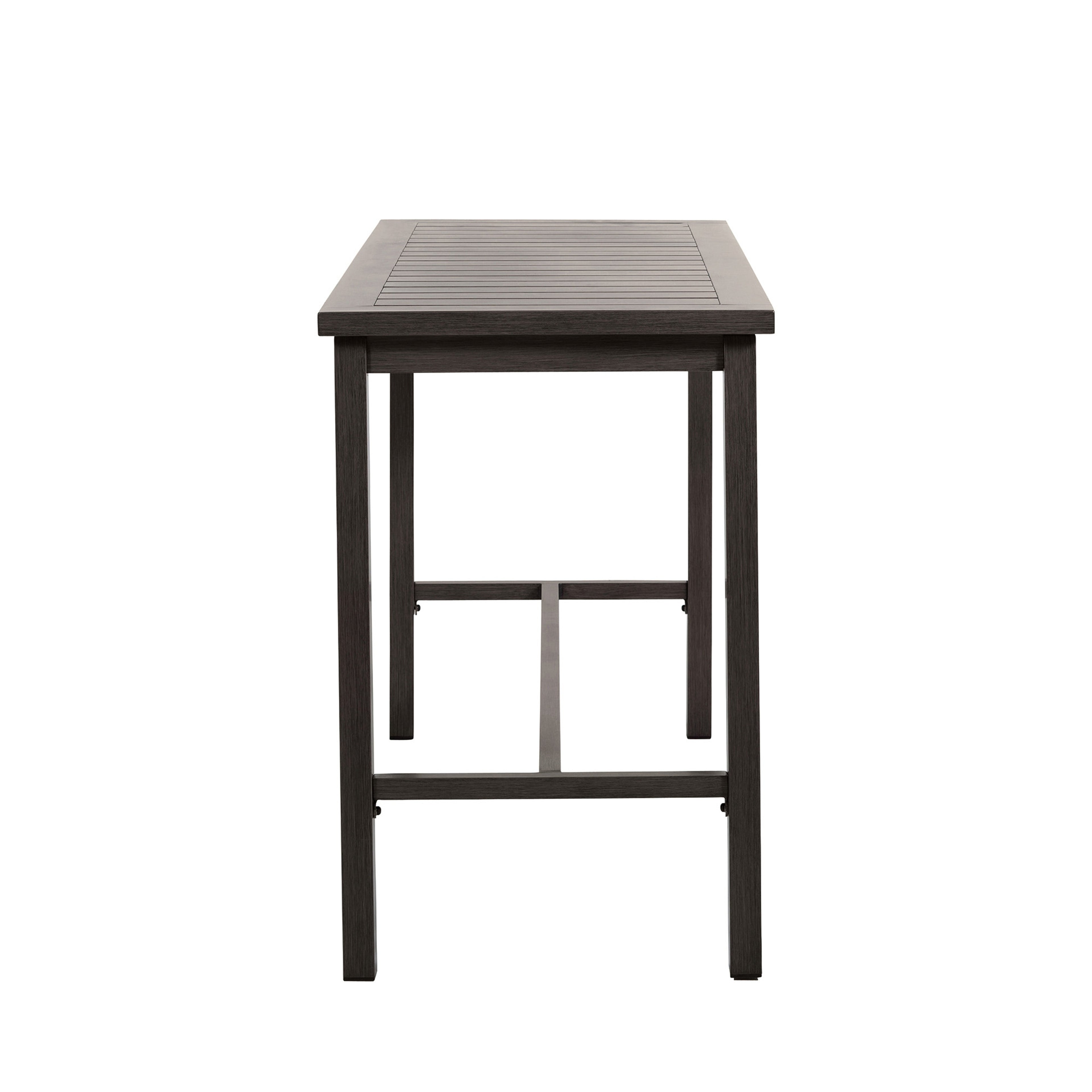 Club Aluminum 67"x 28" Rectangle Outdoor Bar Table