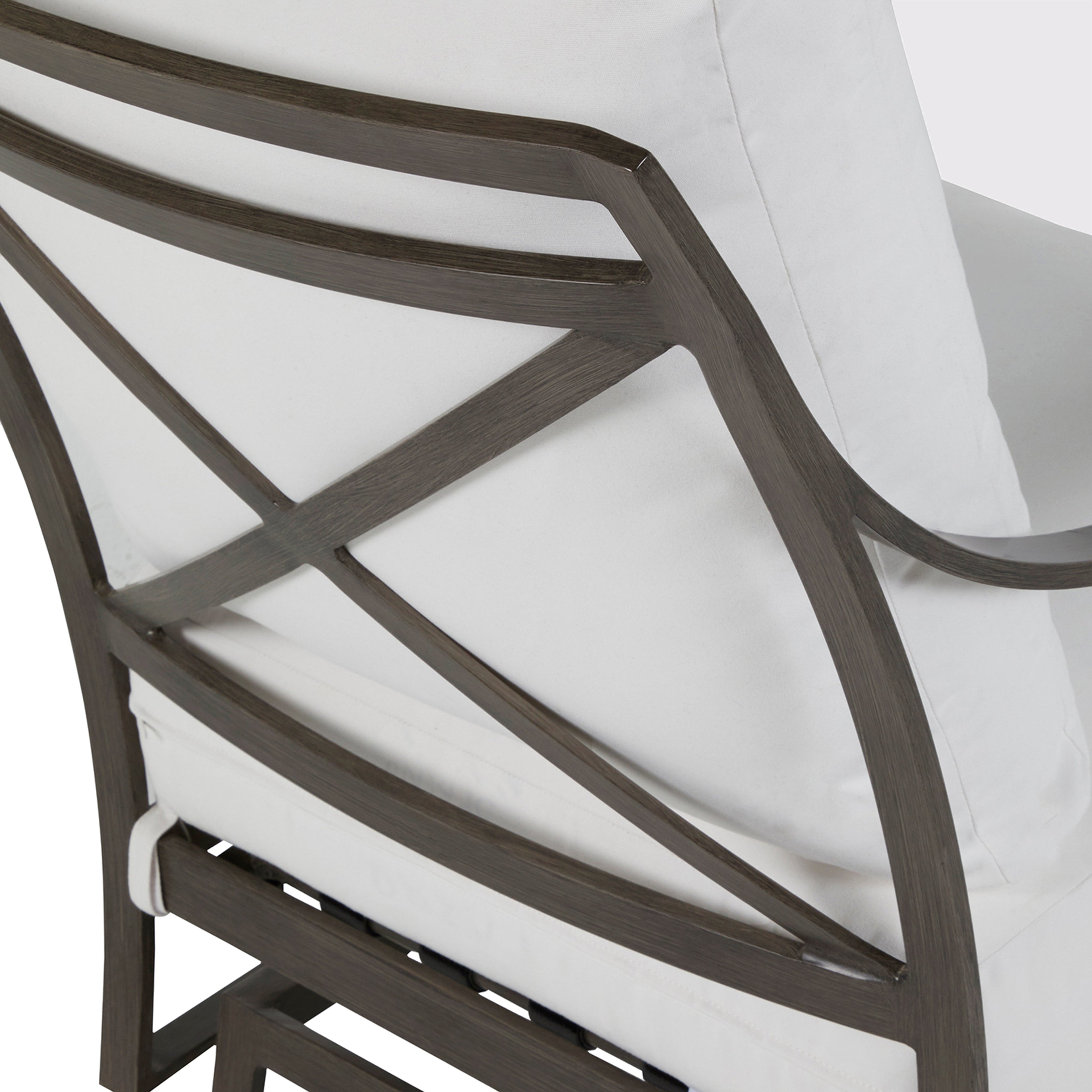 Monaco Aluminum Outdoor Spring Lounge Chair
