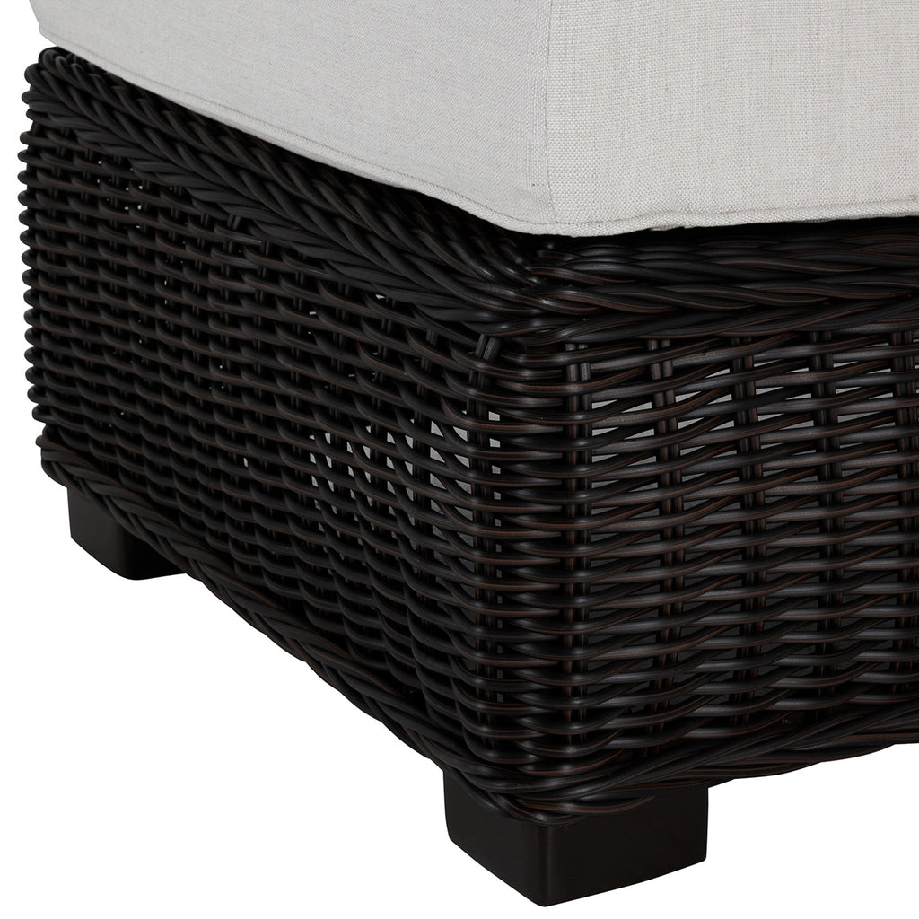 Rustic Woven Wicker Sectional Slipper Chair