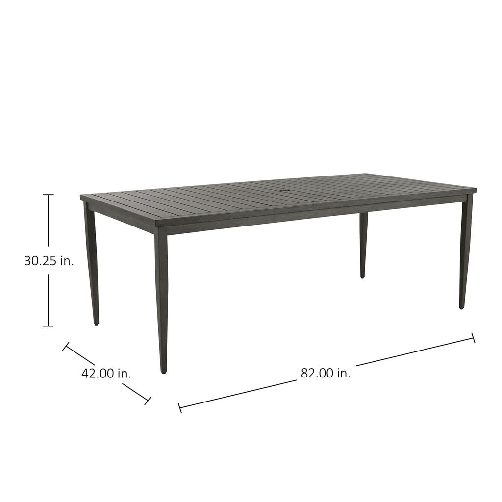 Brookings Rectangle Outdoor Slatted Dining Table