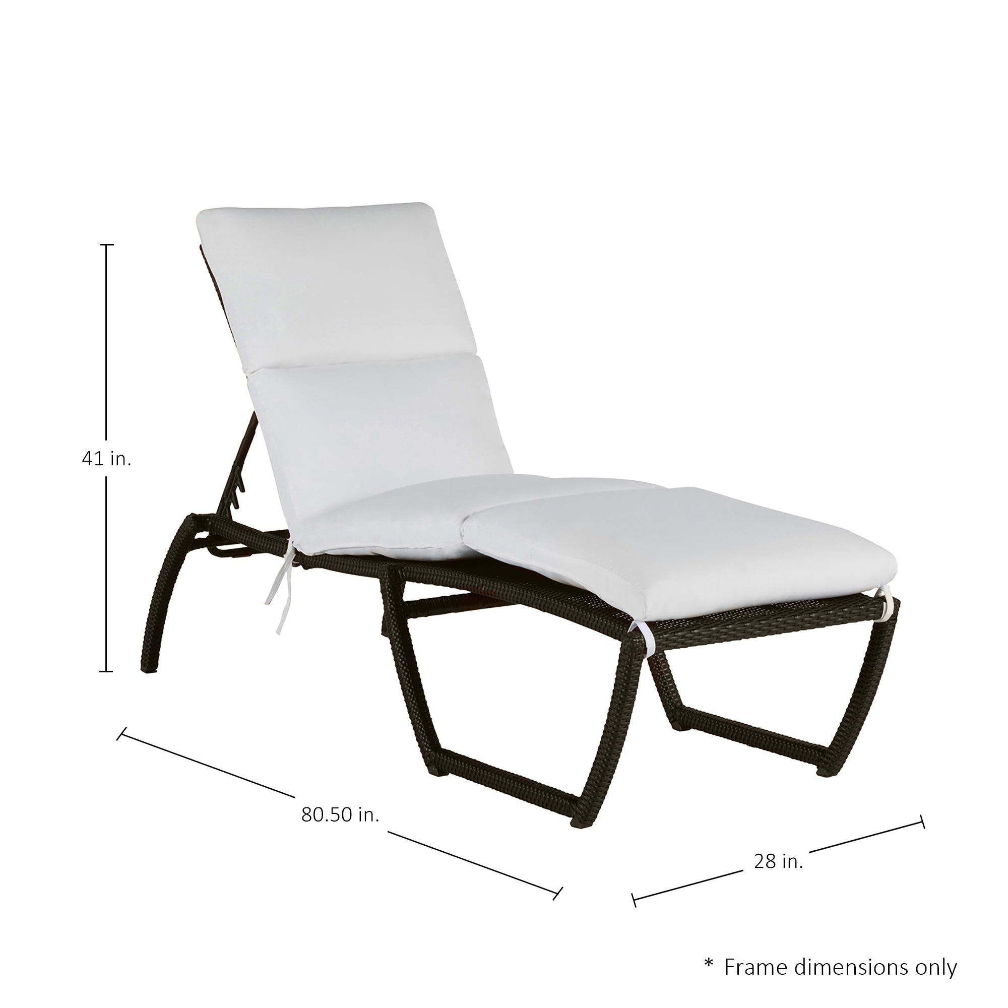 Skye Wicker Outdoor Armless Chaise Lounge