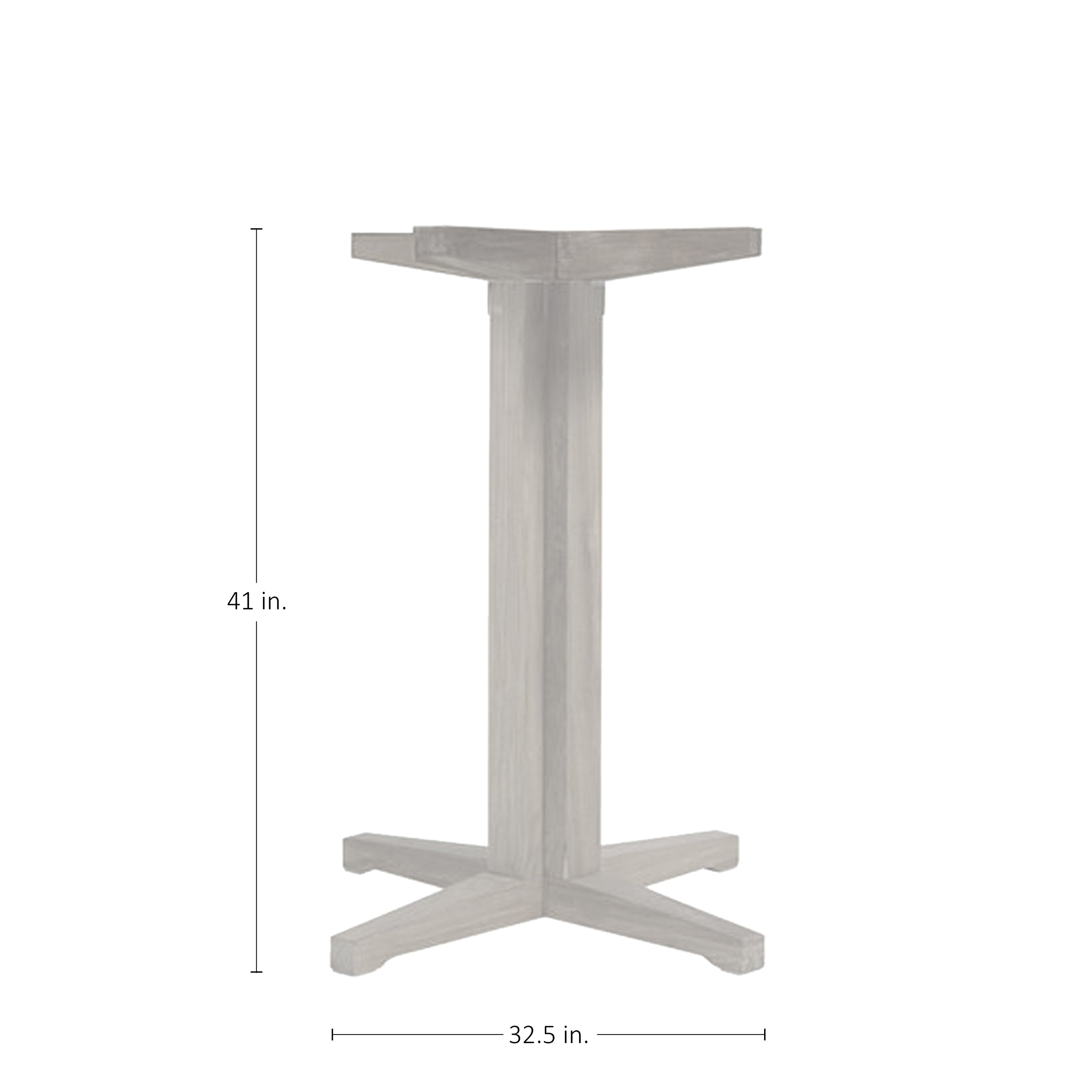 Club Teak Outdoor Pedestal Bar Base