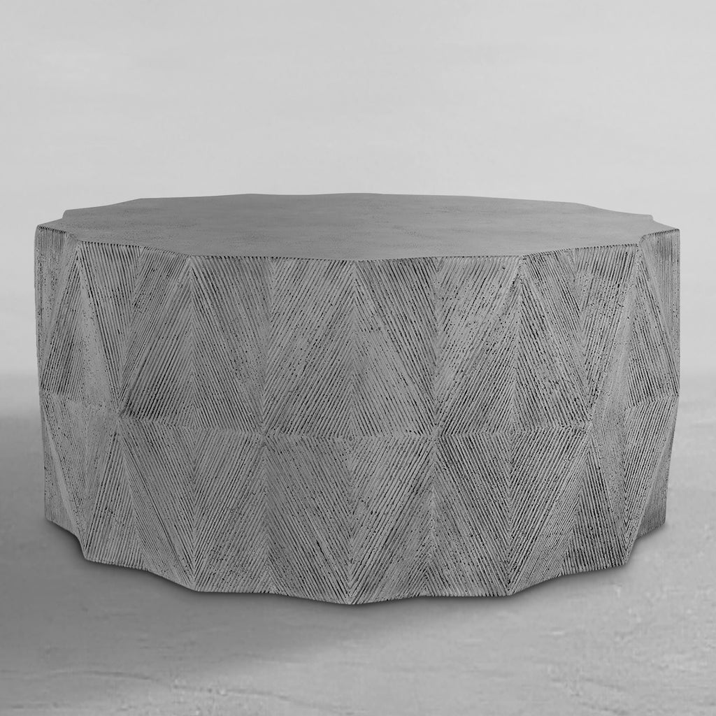 Mandarin 40" Unique Outdoor Pedestal Coffee Table