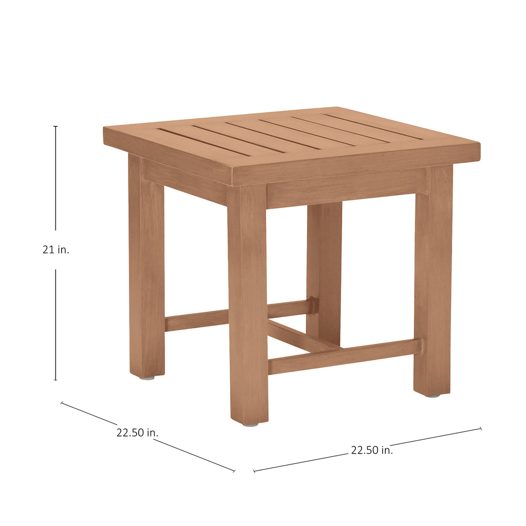 Club Teak 22.5" Square Outdoor End Table