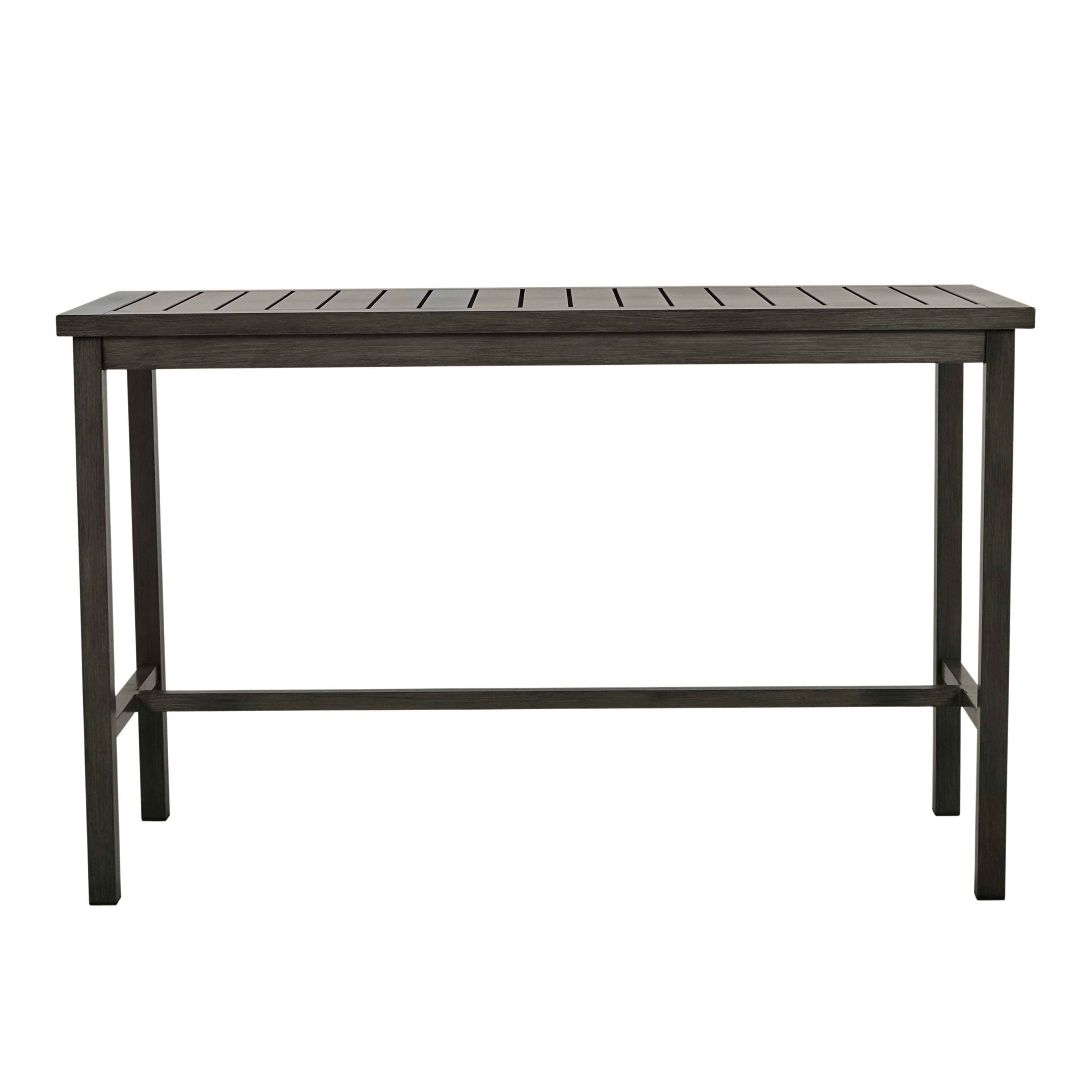 Club Aluminum 67"x 28" Rectangle Outdoor Bar Table