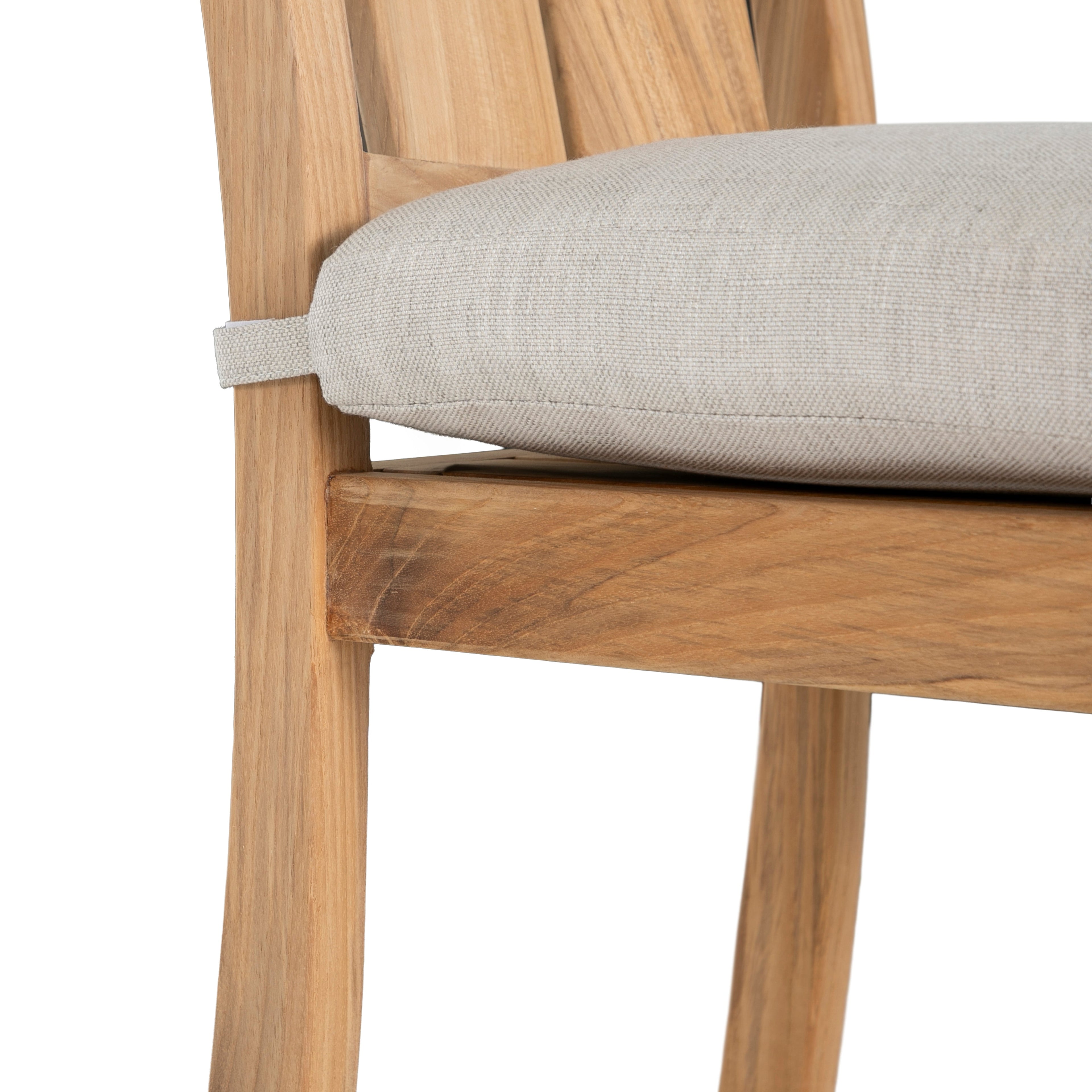 Croquet Teak Outdoor Transitional Counter Stool