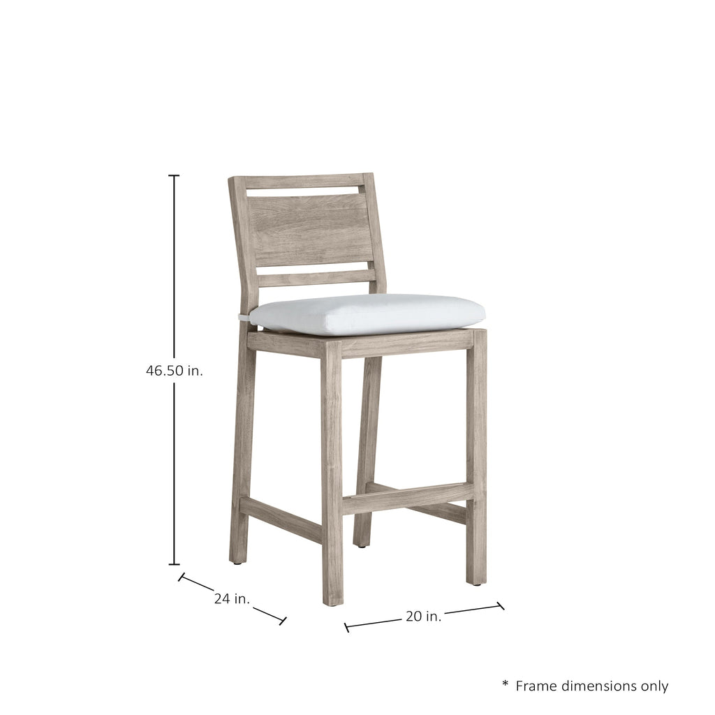 Avondale Teak Outdoor Bar Stool
