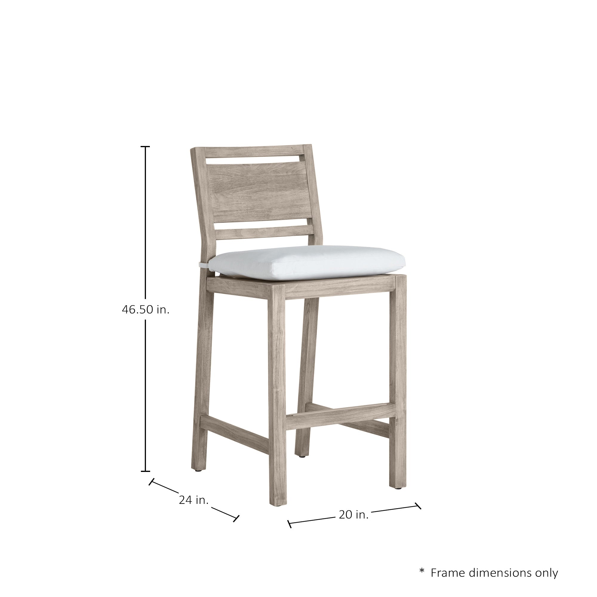 Avondale Teak Outdoor Bar Stool