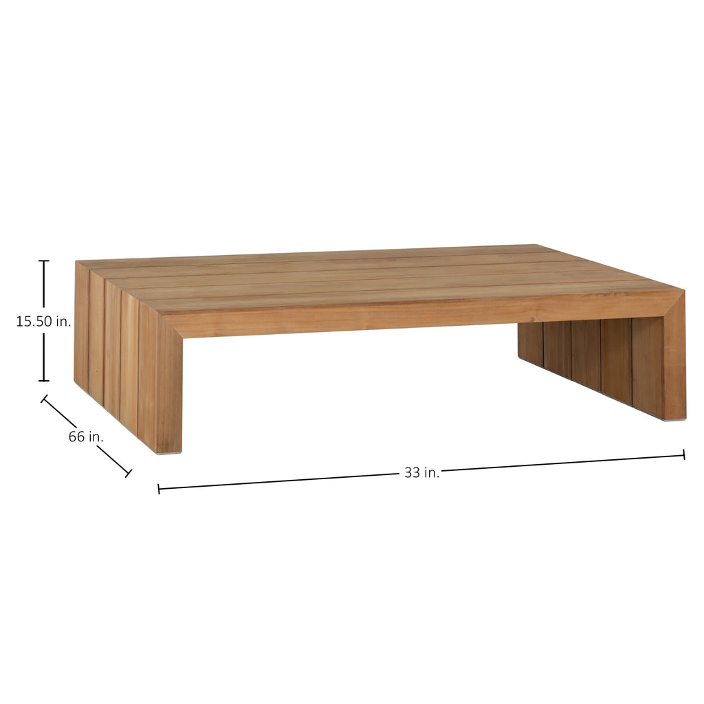 Messina Rectangle Outdoor Waterfall Coffee Table