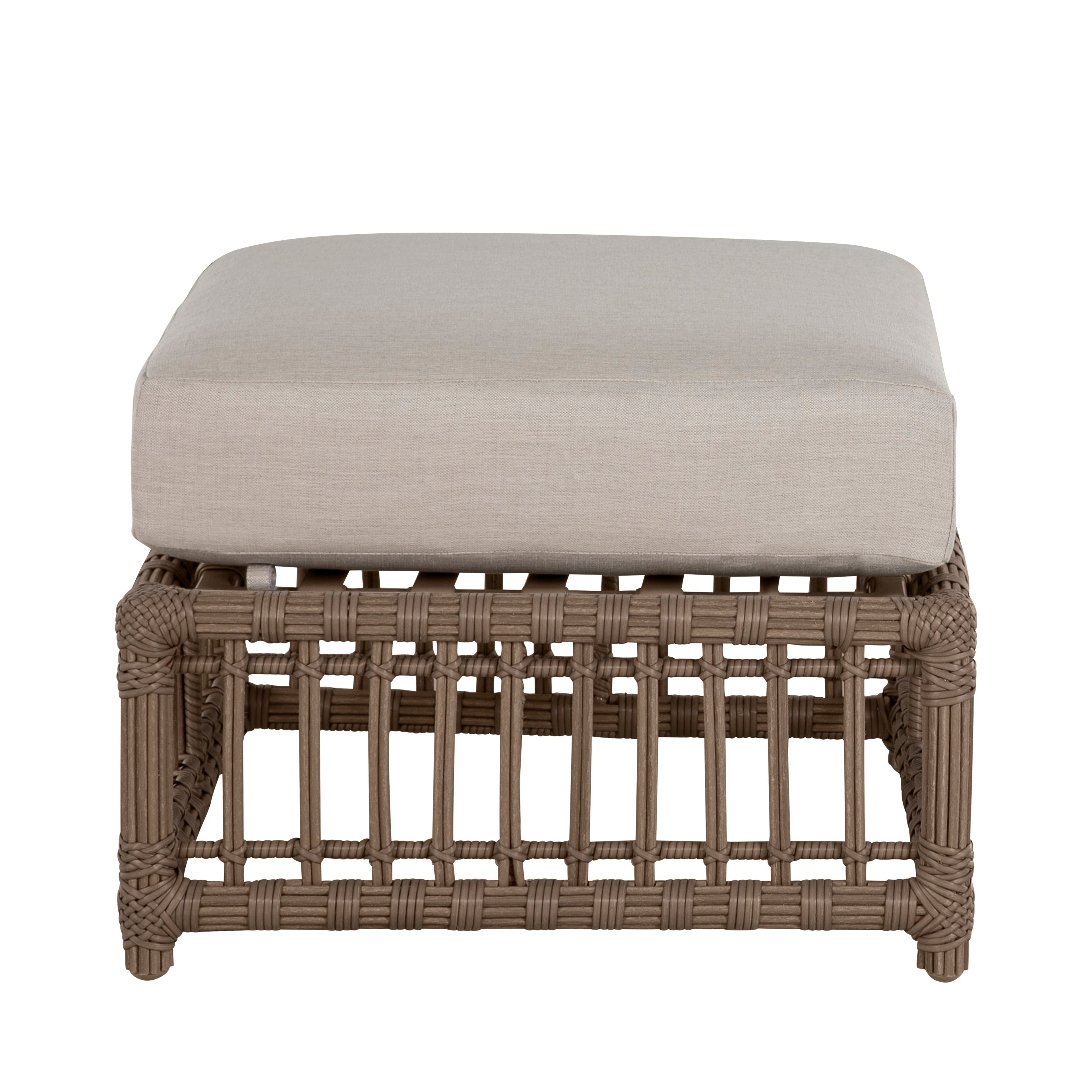Newport N-Dura Resin Wicker Outdoor Woven Ottoman