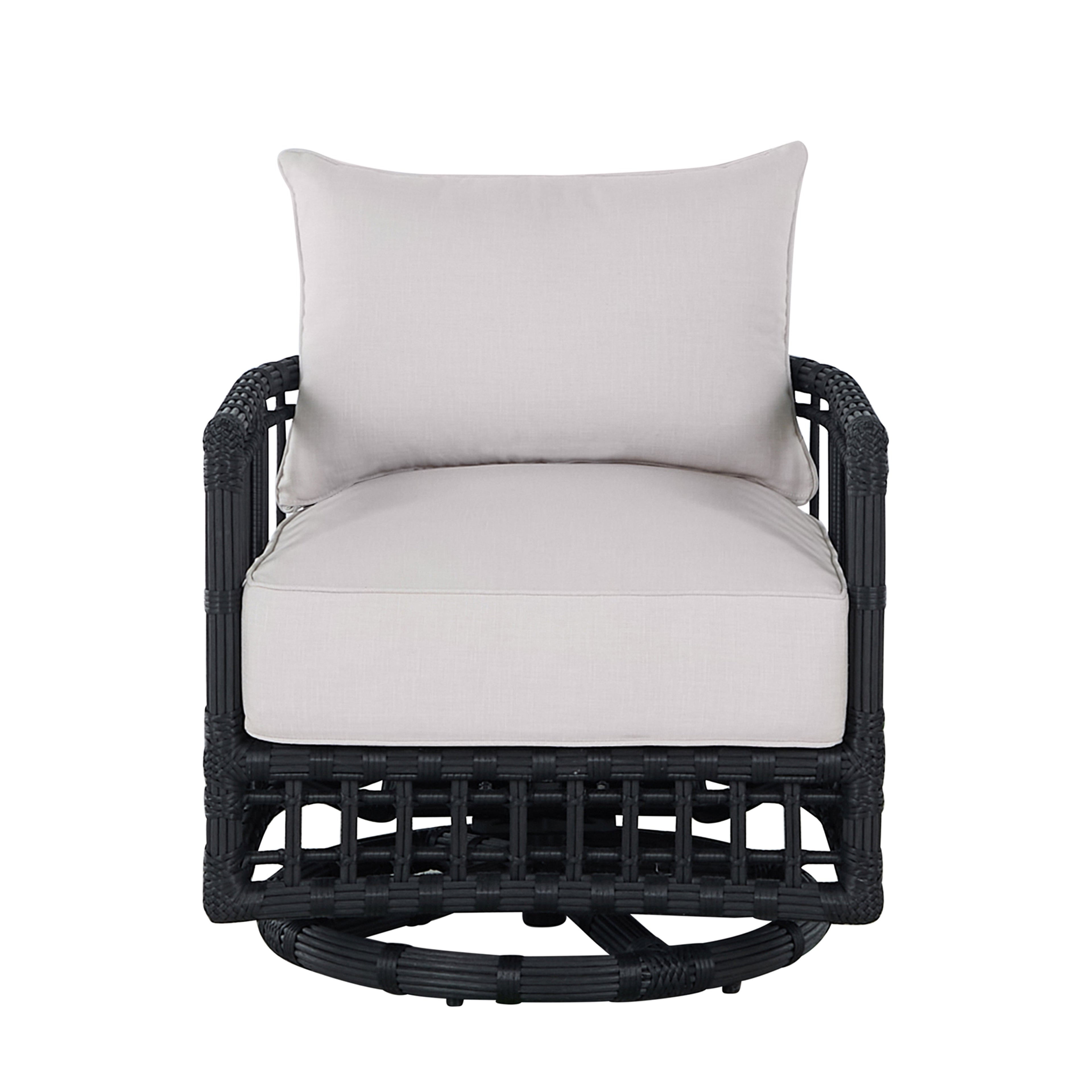 Newport Wicker Woven Outdoor Barrel Swivel Chair