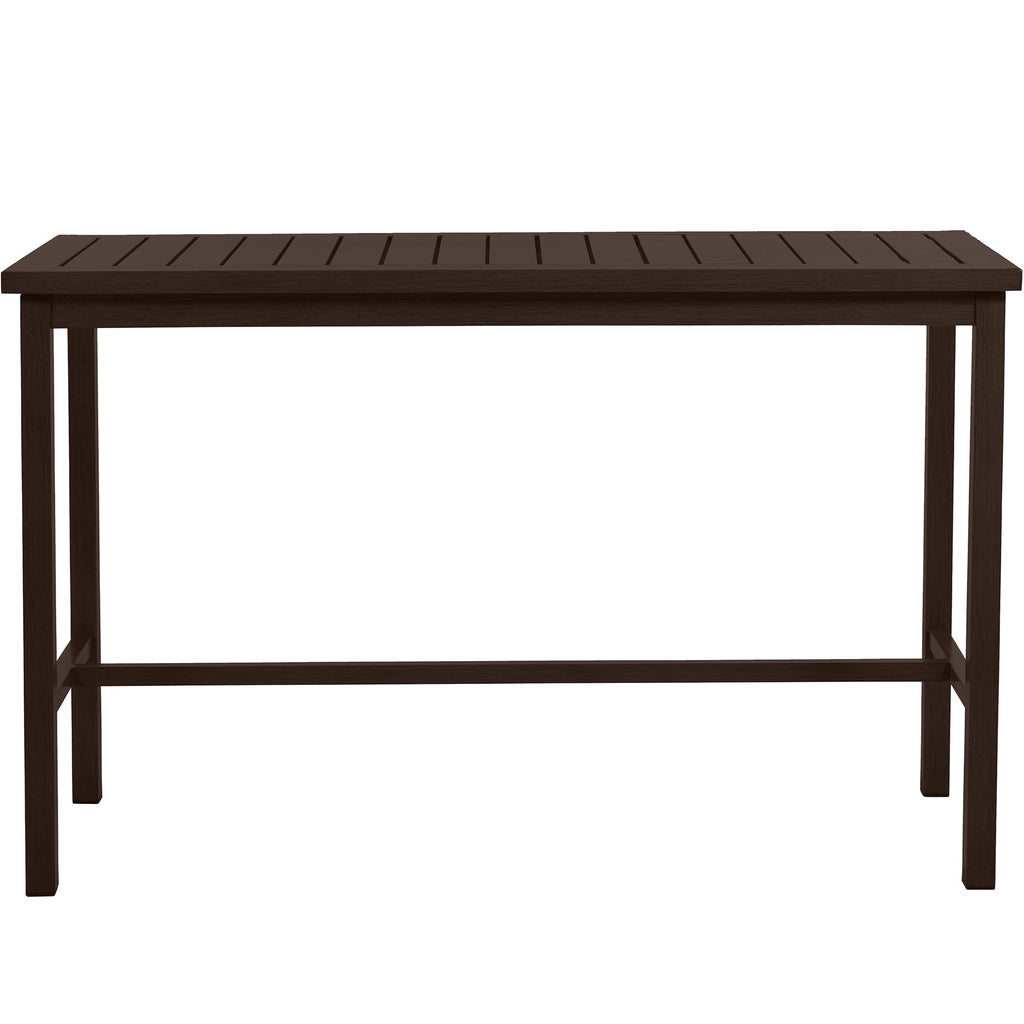 Club Aluminum 67"x 28" Rectangle Outdoor Bar Table