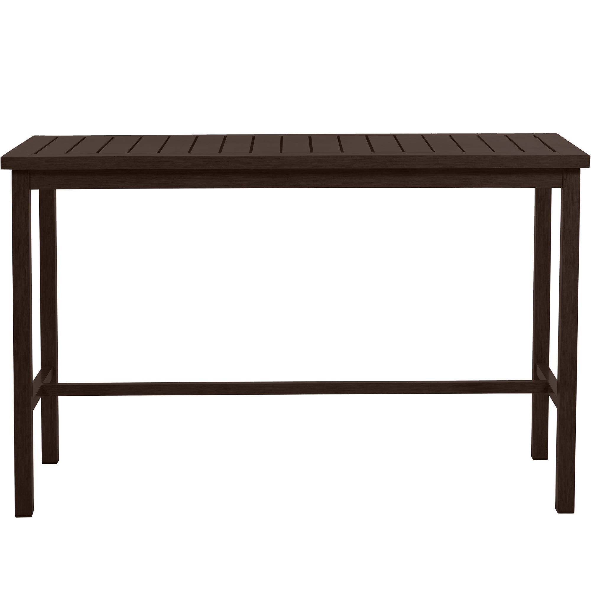 Club Aluminum 67"x 28" Rectangle Outdoor Bar Table