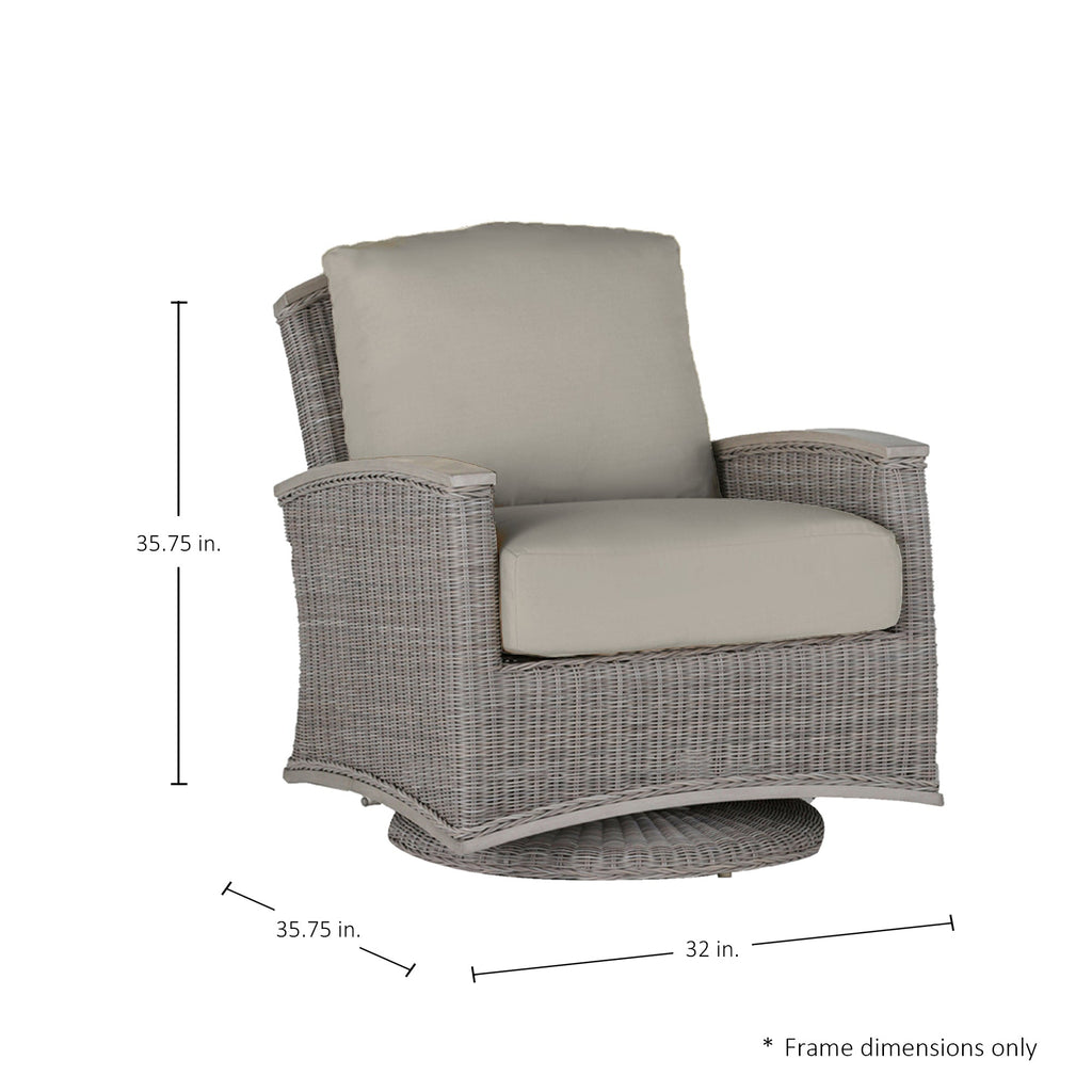 QS Astoria Swivel Glider, Oyster-Linen Dove