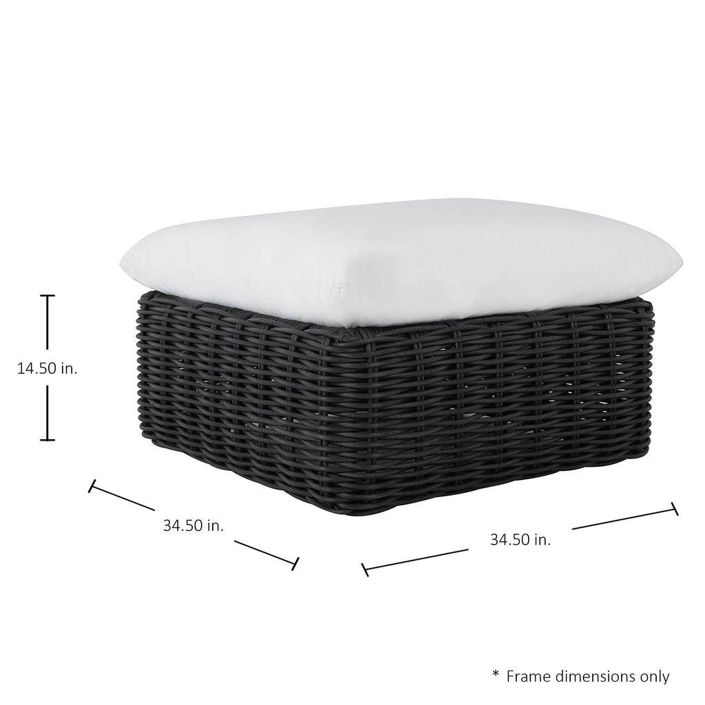 Montecito N-Dura Resin Outdoor Woven Ottoman