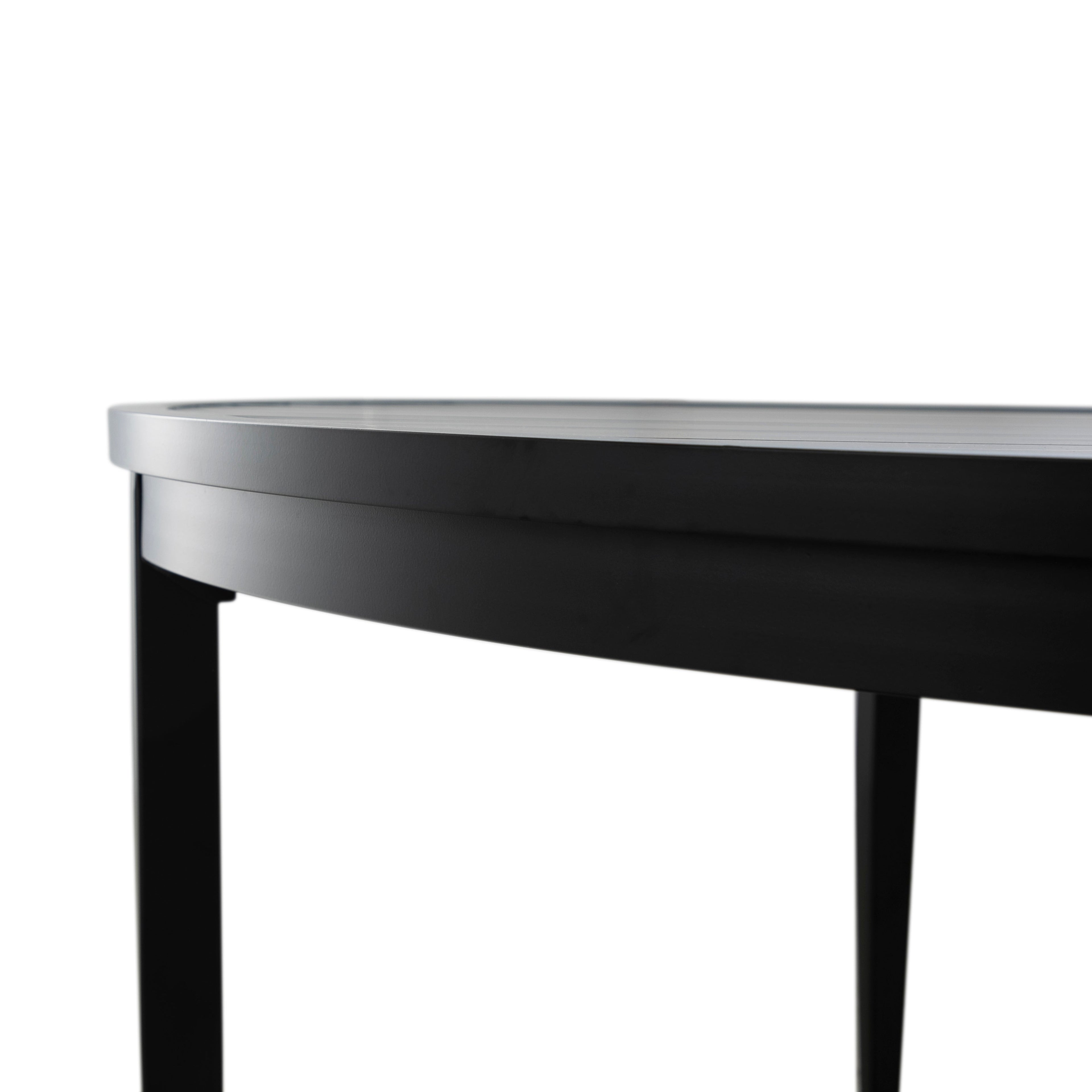 Brookings 60" Round Outdoor Slatted Dining Table