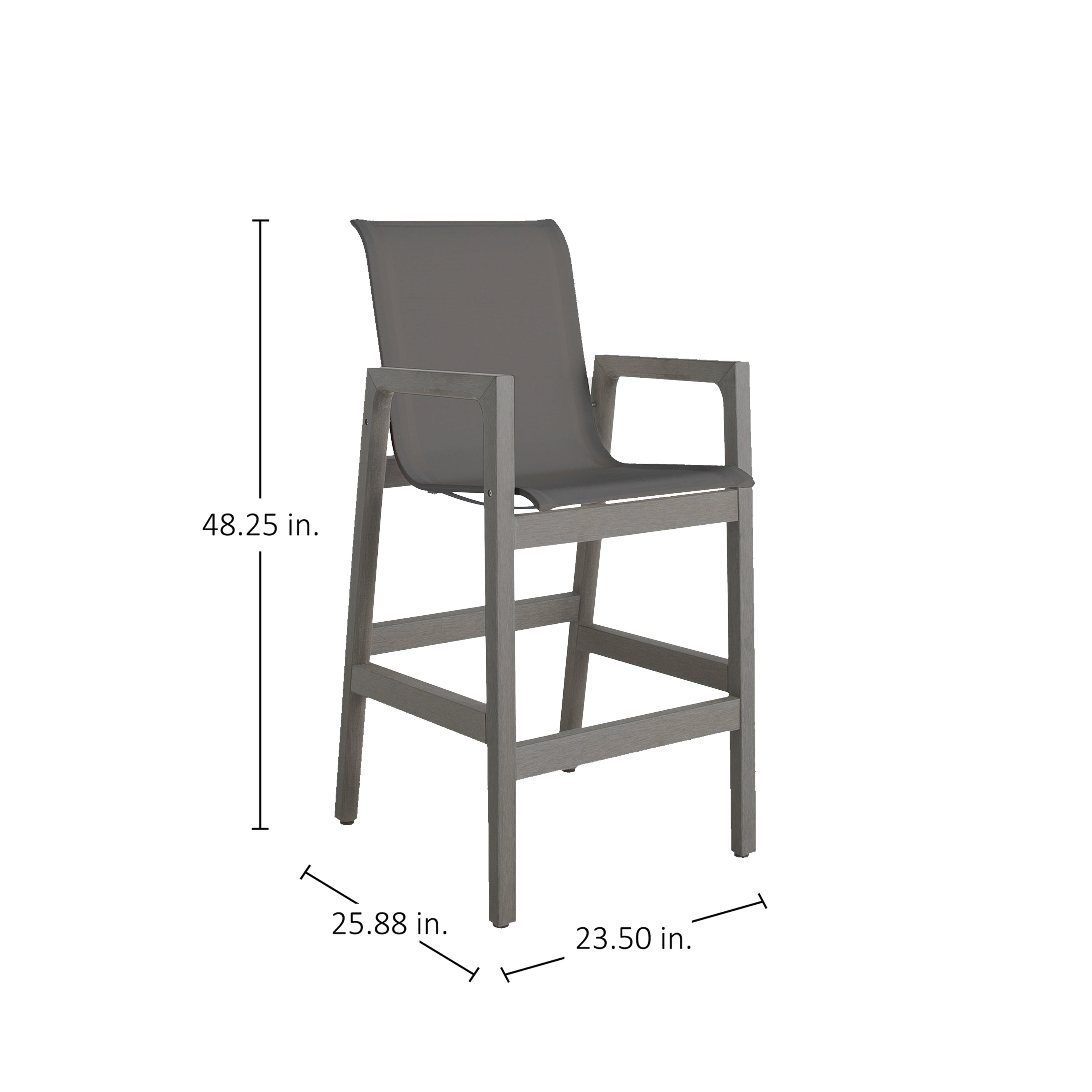 Seashore N-Dura Wood Outdoor Bar Stool