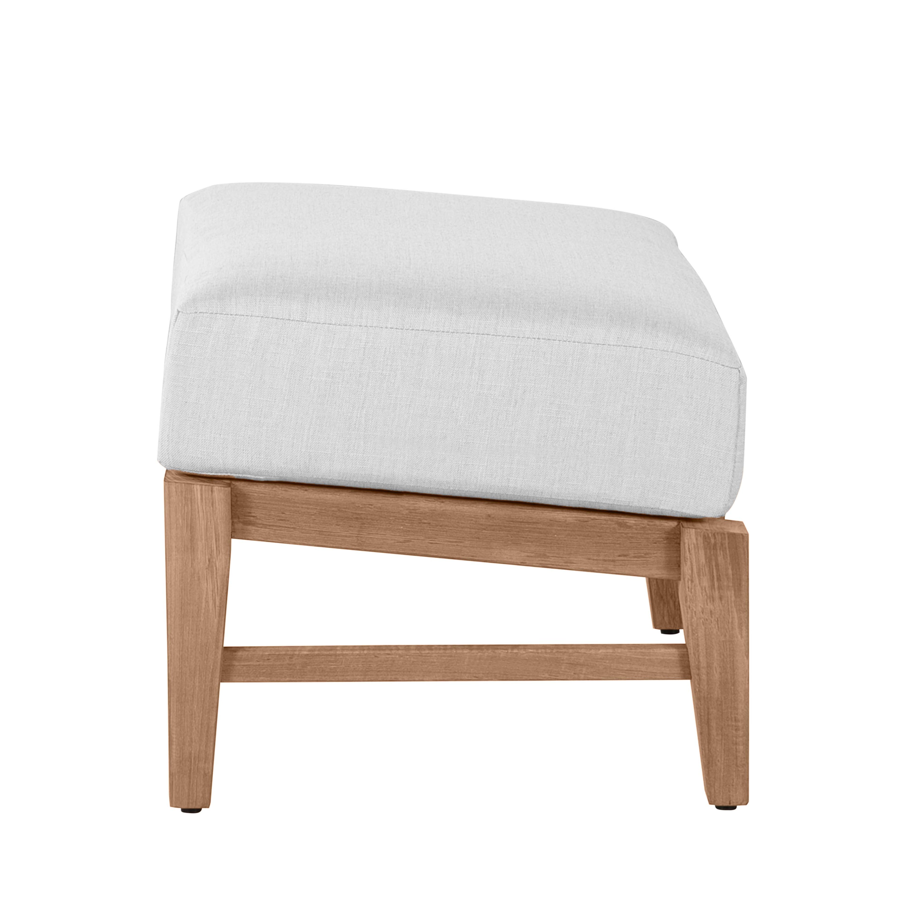 Croquet Teak Outdoor Woven Ottoman