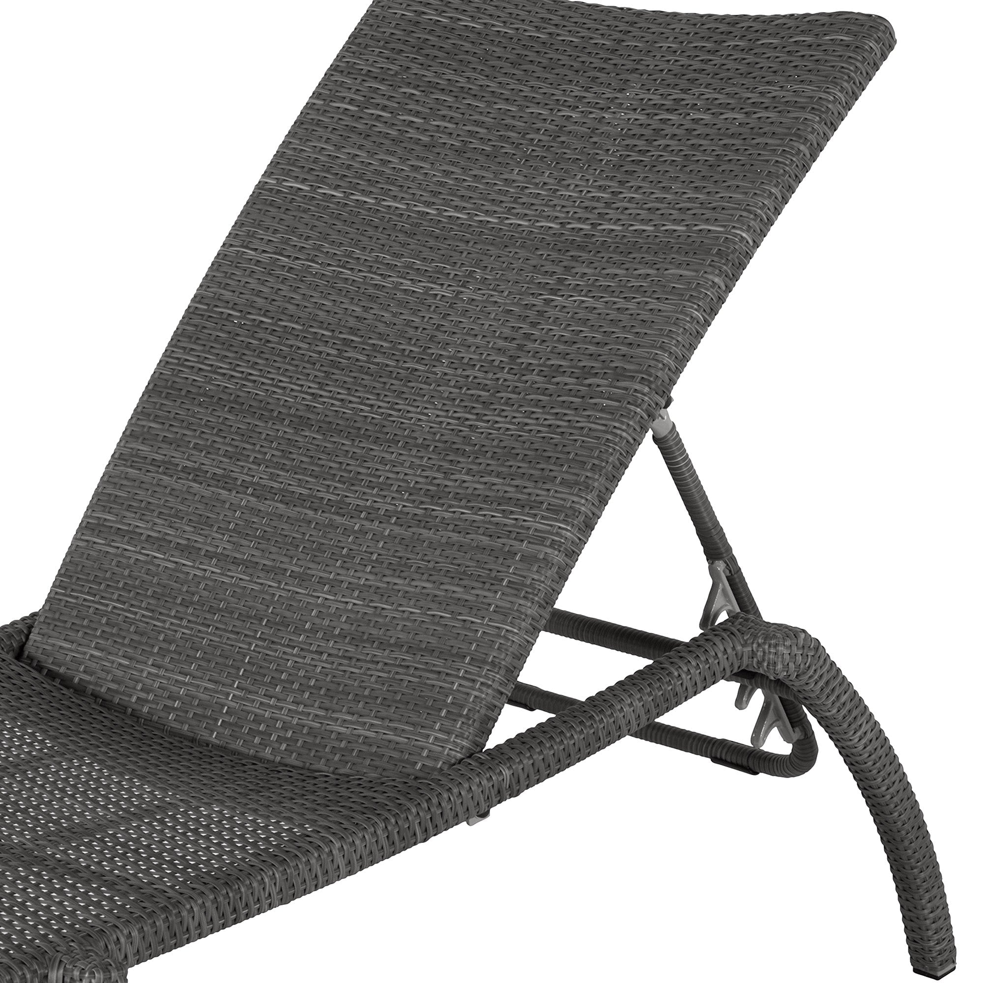 Skye Wicker Outdoor Armless Chaise Lounge