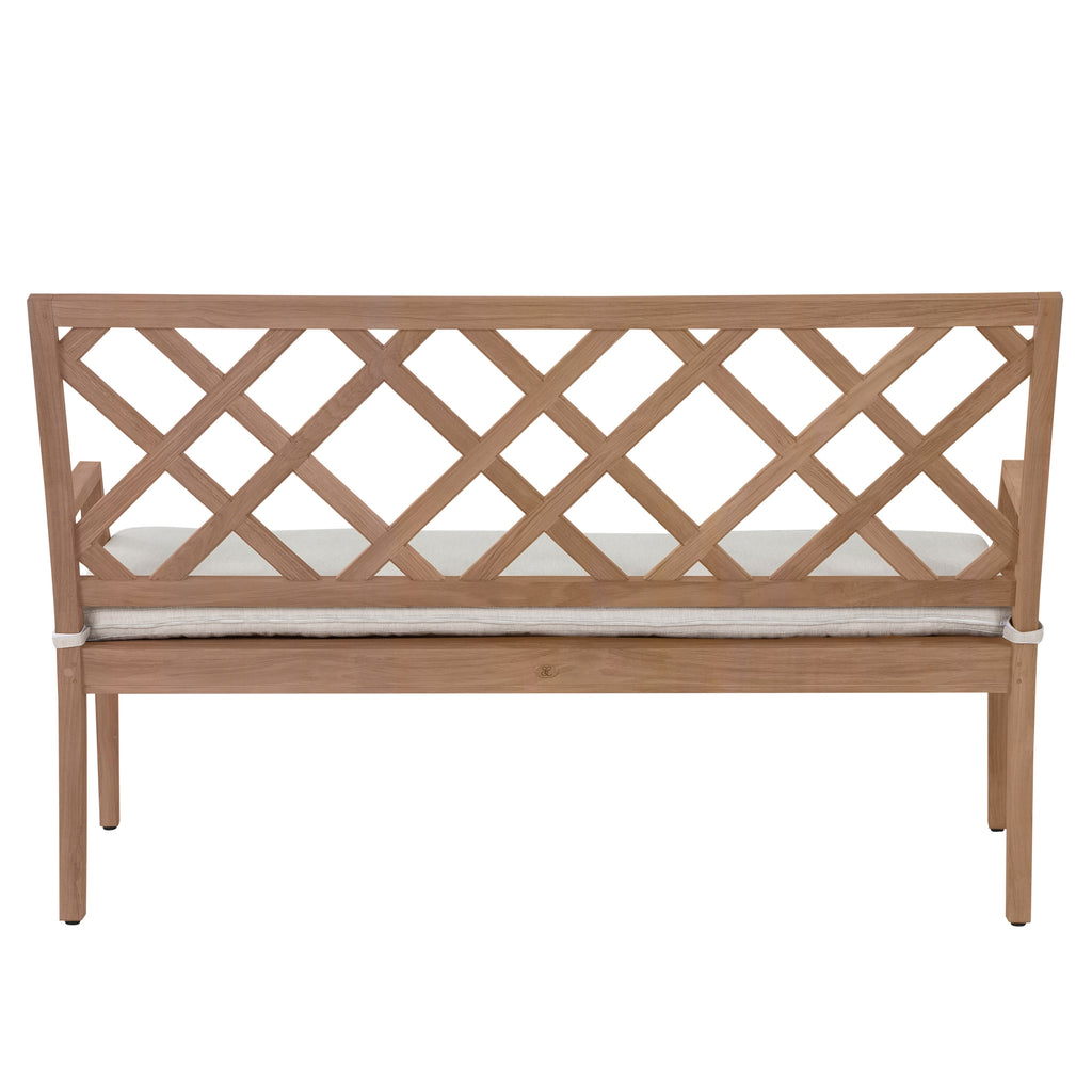 Haley Teak Outdoor Latticework Bench