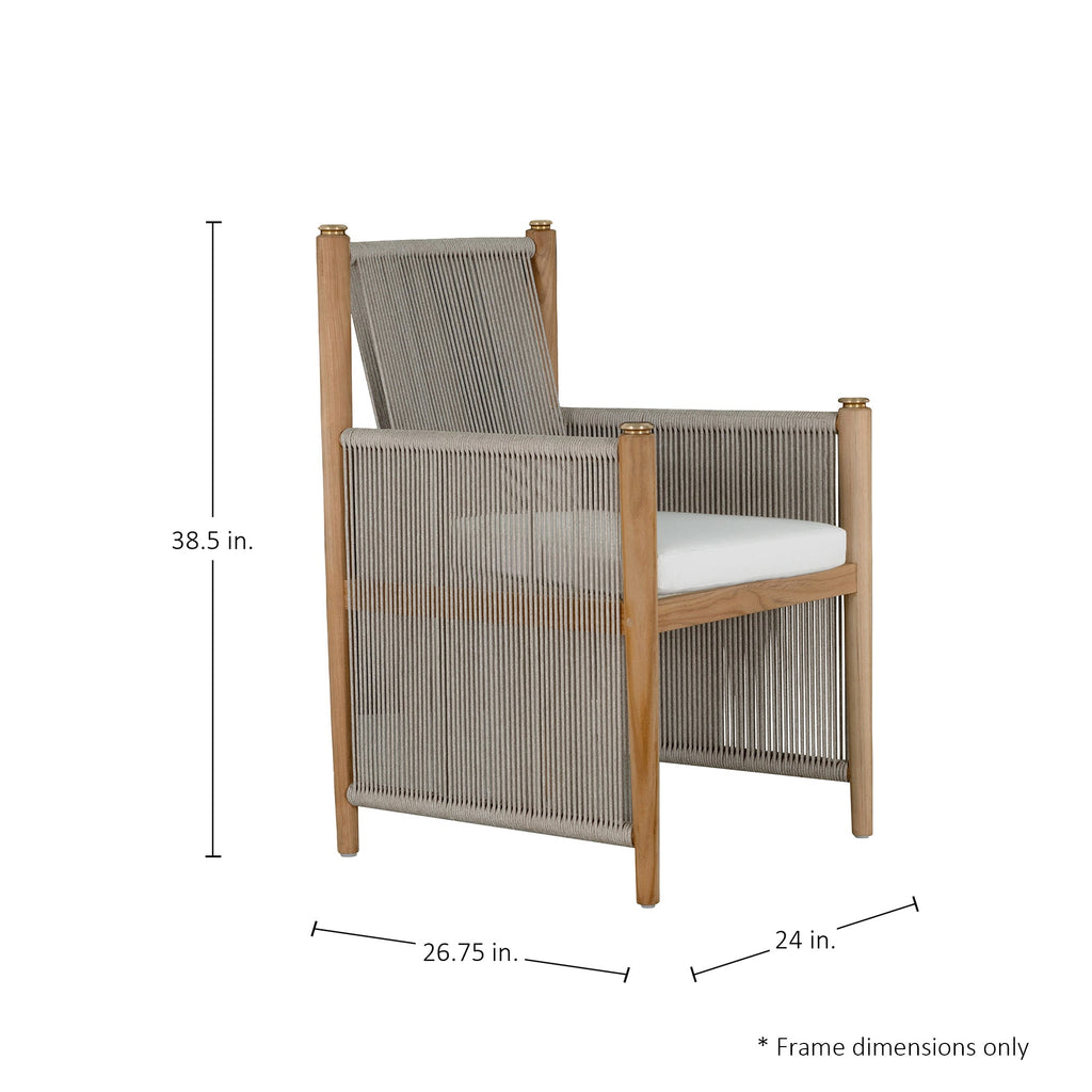 Pacifica Teak Outdoor Dining Arm Chair