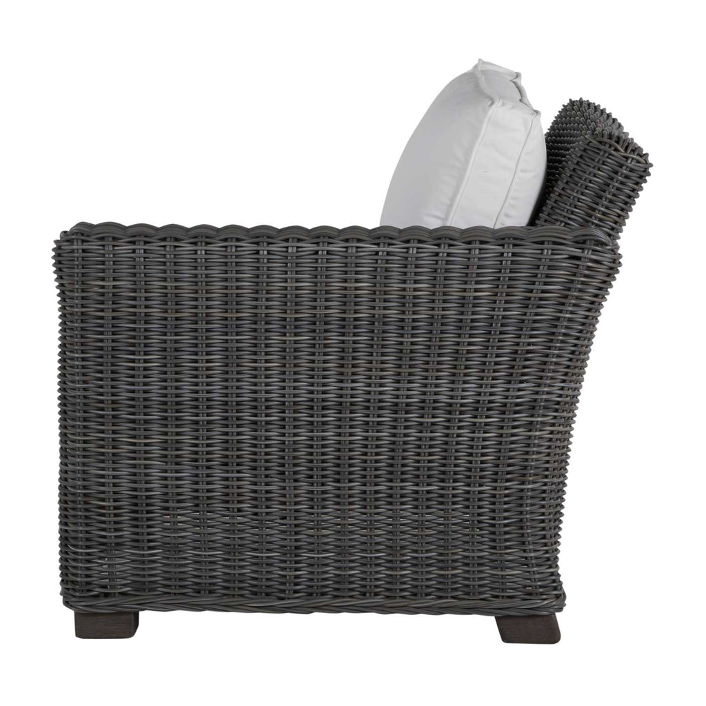 Rustic Resin Wicker Outdoor RAF Sectional Sofa