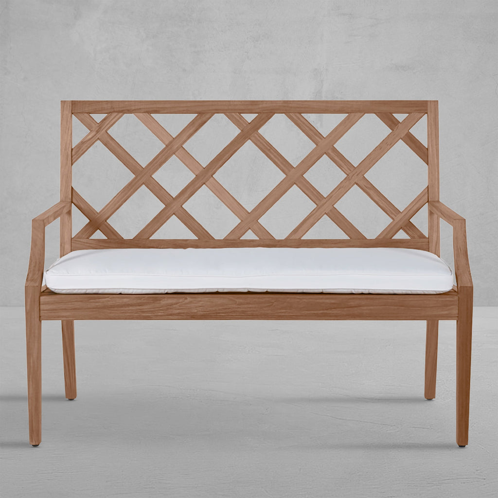 Haley Teak Outdoor Latticework Bench