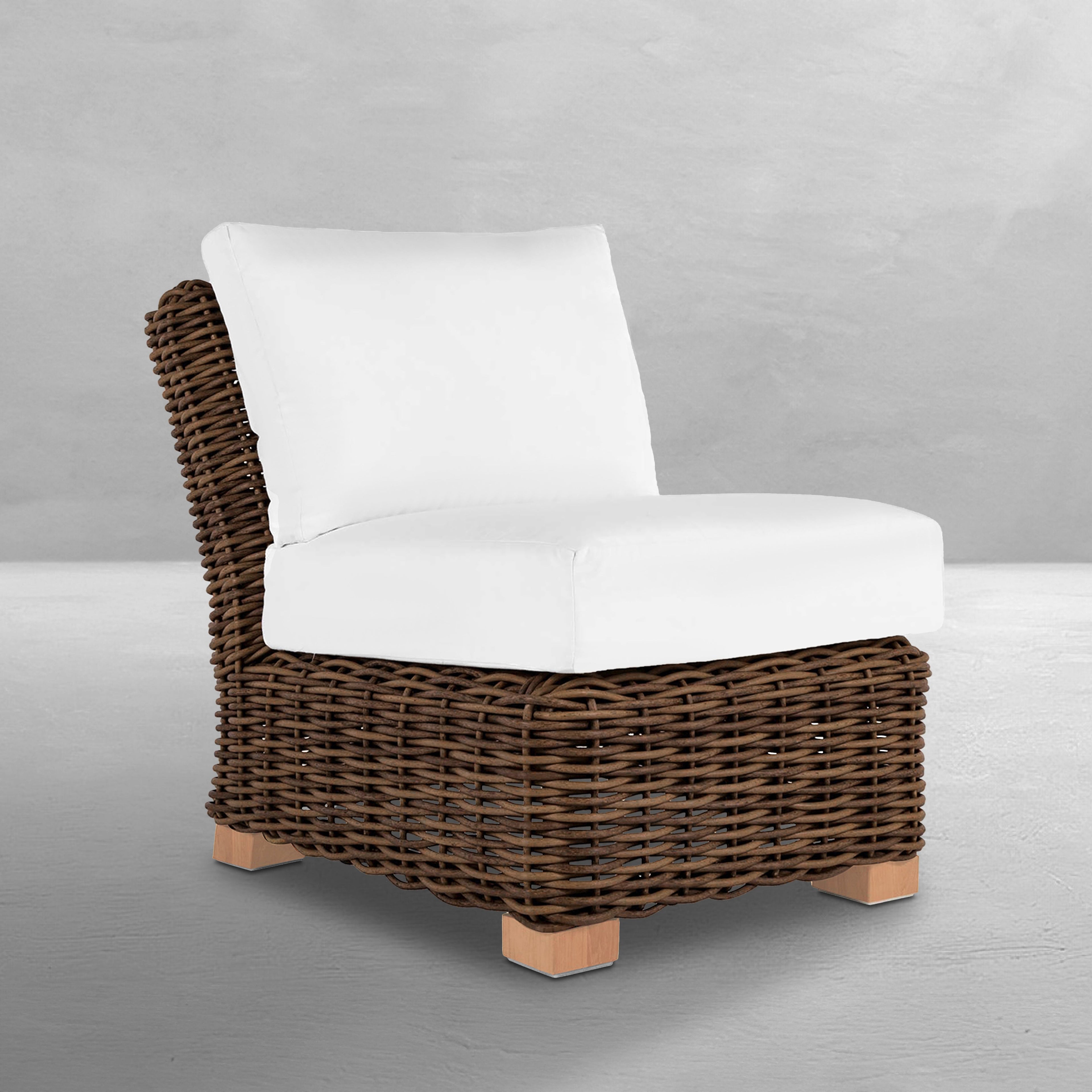 Montauk Resin Wicker Slipper Sectional Sofa